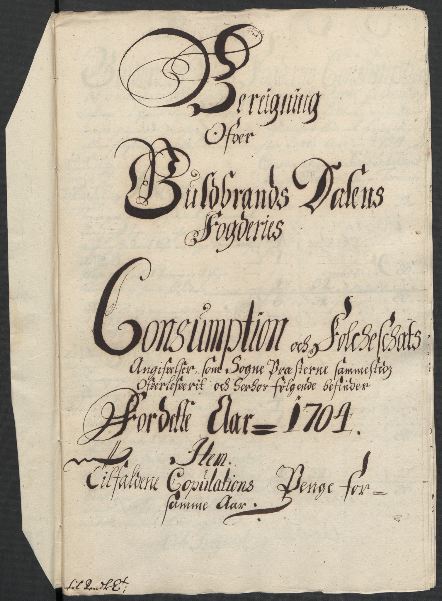 Rentekammeret inntil 1814, Reviderte regnskaper, Fogderegnskap, RA/EA-4092/R17/L1177: Fogderegnskap Gudbrandsdal, 1704, s. 125