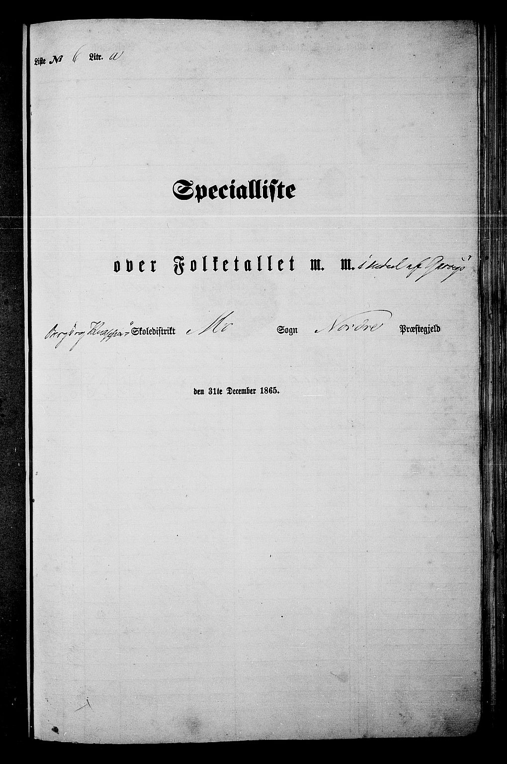 RA, Folketelling 1865 for 0418P Nord-Odal prestegjeld, 1865, s. 108