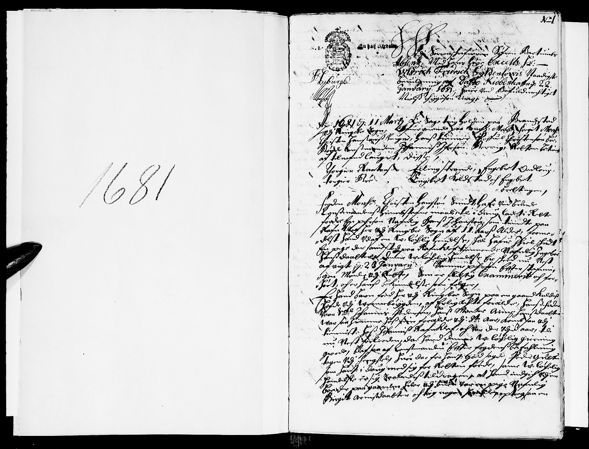 Sorenskriverier i Gudbrandsdalen, SAH/TING-036/G/Gb/Gbb/L0011: Tingbok - Sør-Gudbrandsdal, 1681, s. 0b-1a