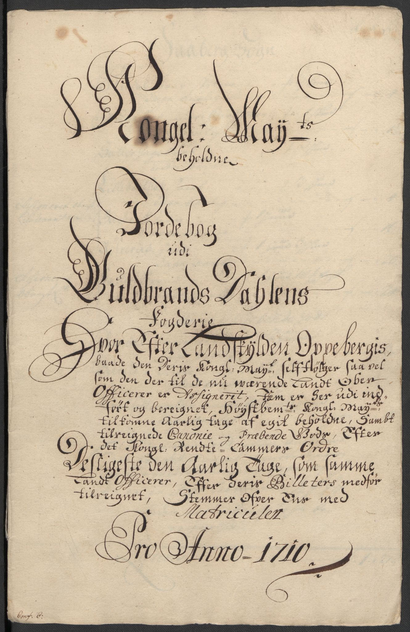 Rentekammeret inntil 1814, Reviderte regnskaper, Fogderegnskap, RA/EA-4092/R17/L1179: Fogderegnskap Gudbrandsdal, 1708-1710, s. 321