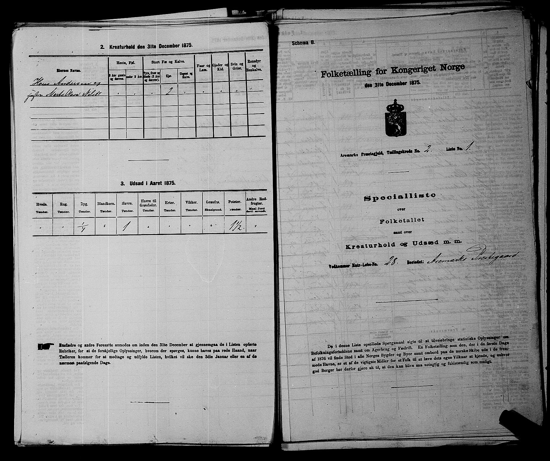 RA, Folketelling 1875 for 0118P Aremark prestegjeld, 1875, s. 259