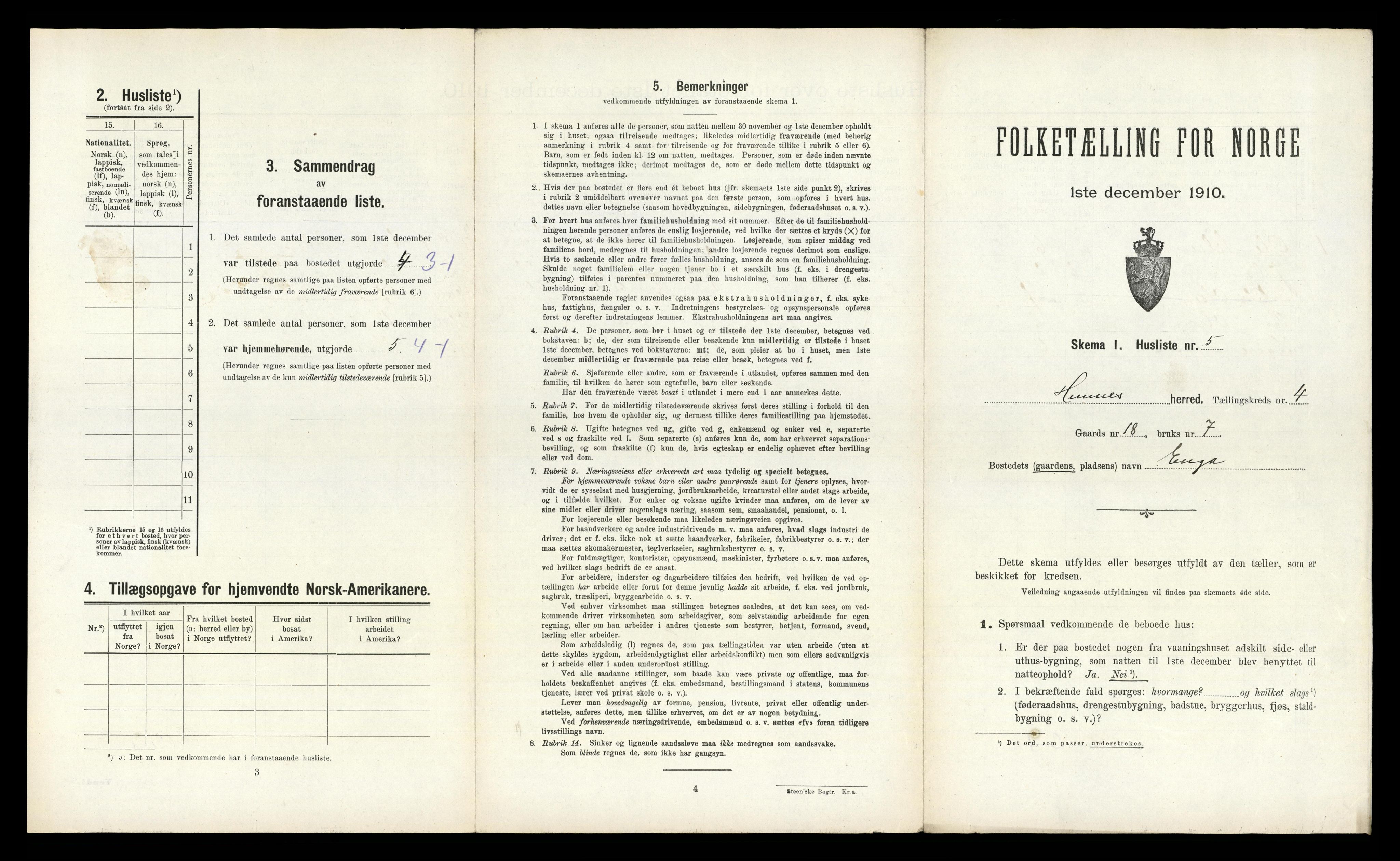 RA, Folketelling 1910 for 1832 Hemnes herred, 1910, s. 986