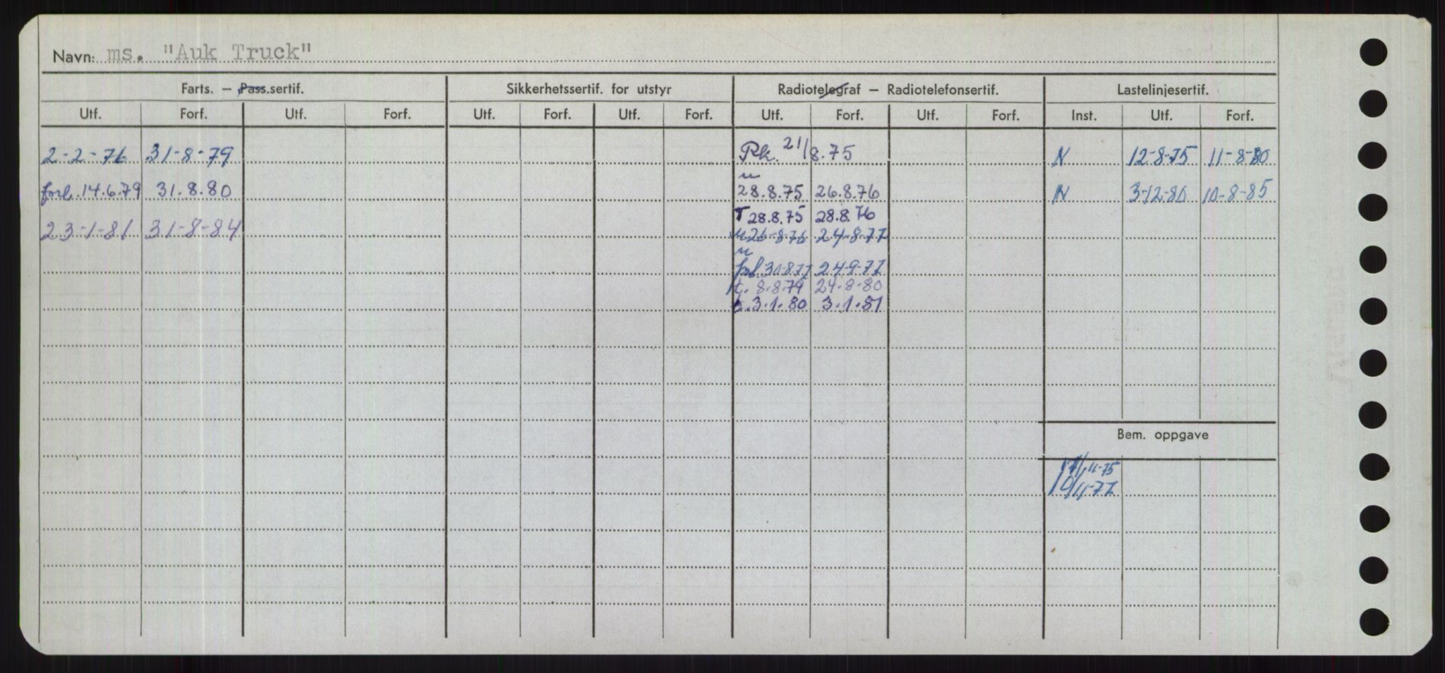 Sjøfartsdirektoratet med forløpere, Skipsmålingen, RA/S-1627/H/Hd/L0002: Fartøy, Apa-Axe, s. 434