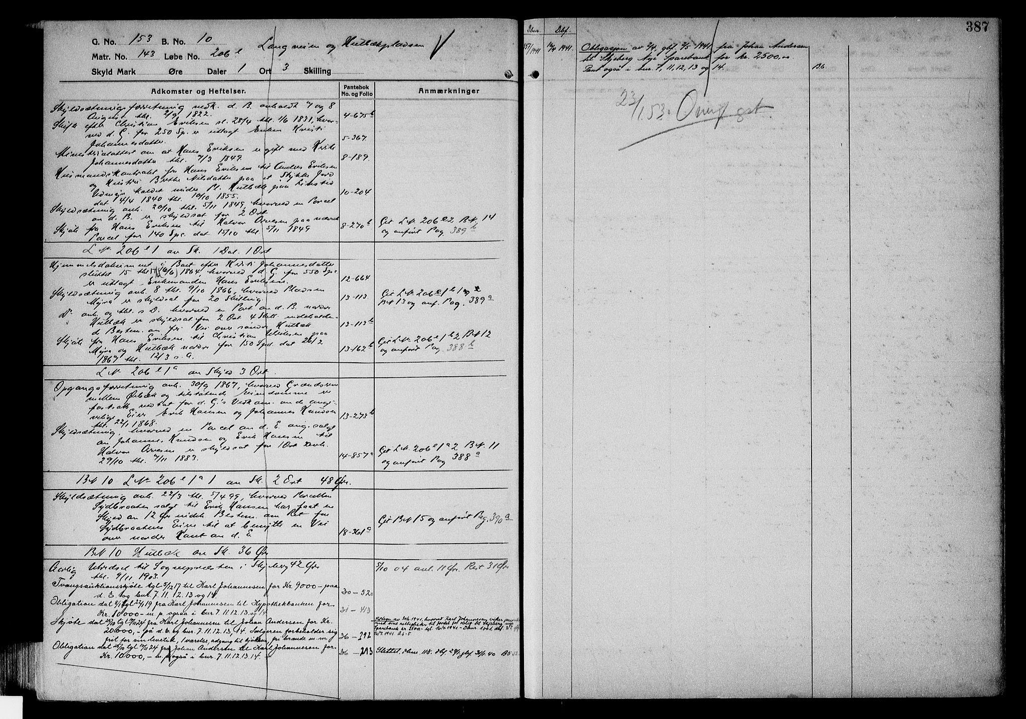 Tune sorenskriveri, AV/SAO-A-10470/G/Ga/Gab/Gabf/L0002b: Panteregister nr. VI 2b, 1910-1953, s. 387