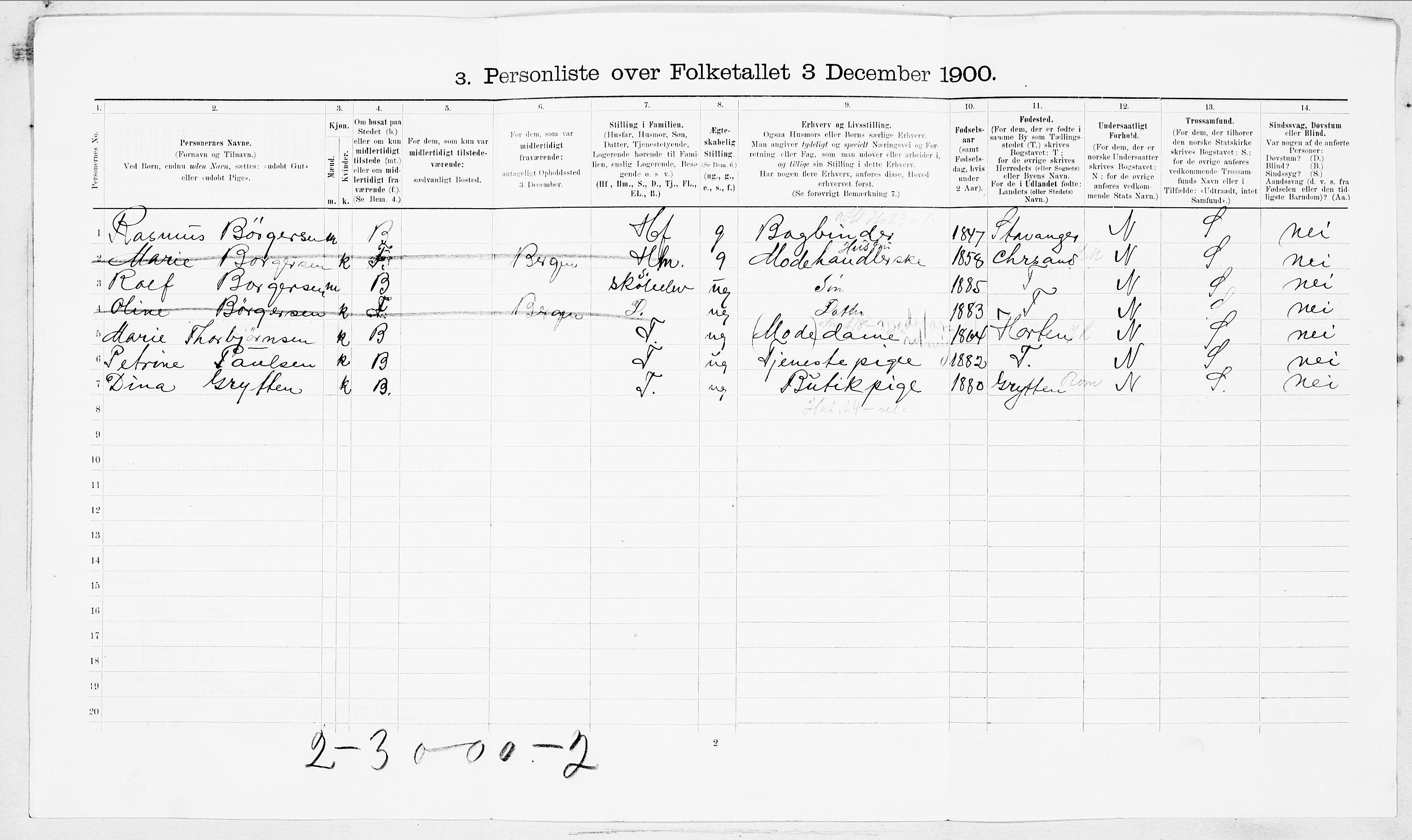 SAT, Folketelling 1900 for 1501 Ålesund kjøpstad, 1900, s. 2380