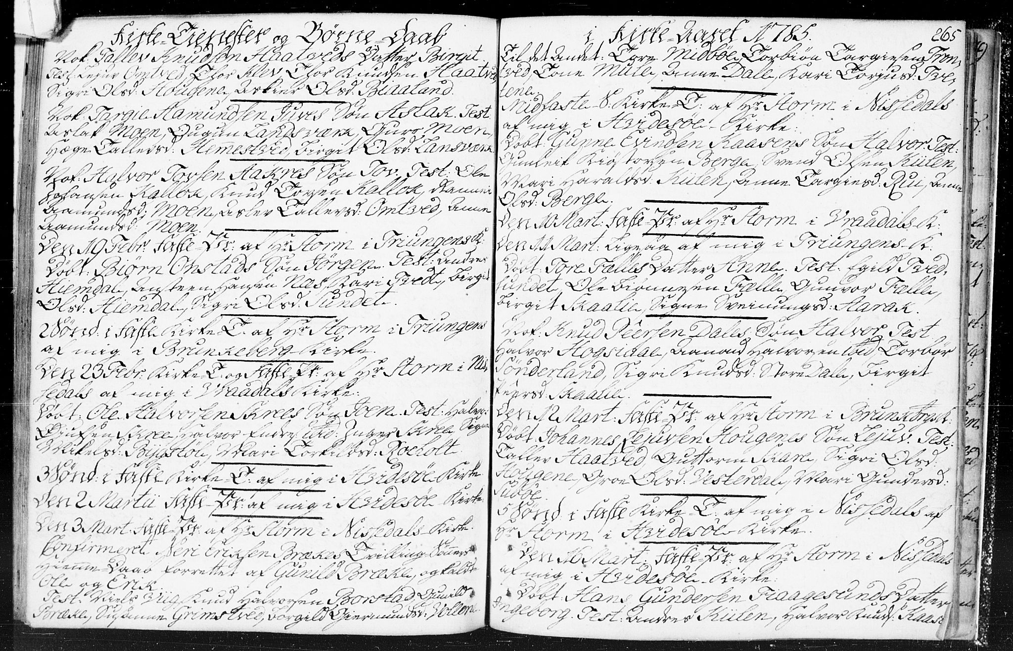Kviteseid kirkebøker, SAKO/A-276/F/Fa/L0002: Ministerialbok nr. I 2, 1773-1786, s. 265