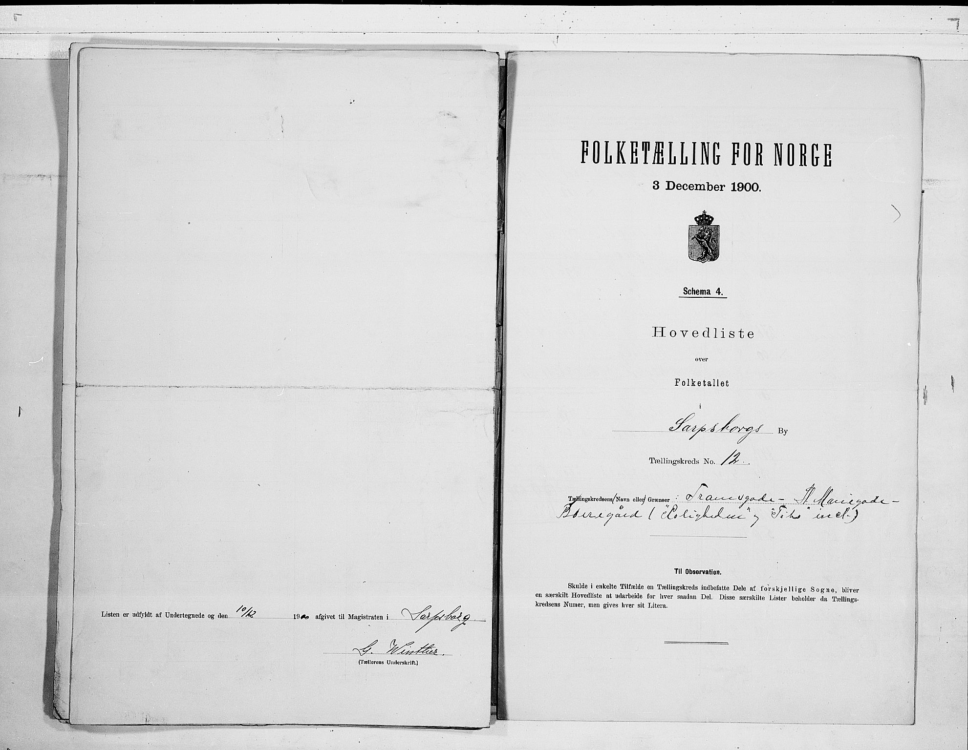 SAO, Folketelling 1900 for 0102 Sarpsborg kjøpstad, 1900, s. 26