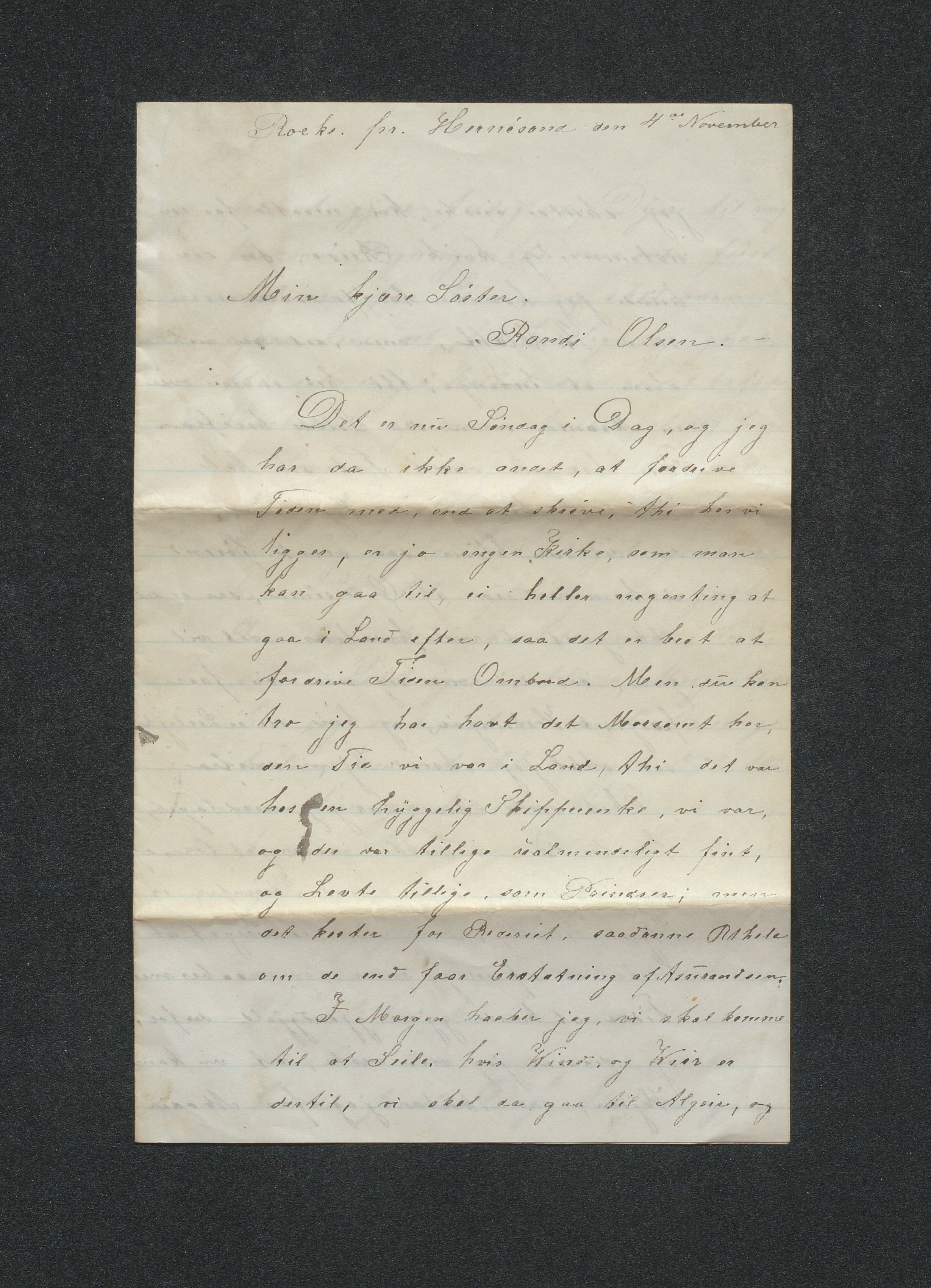Randi Olsen Skjulestads brevsamling, AAKS/PA-2585/K/K01/L0001: Brev, 1873-1887