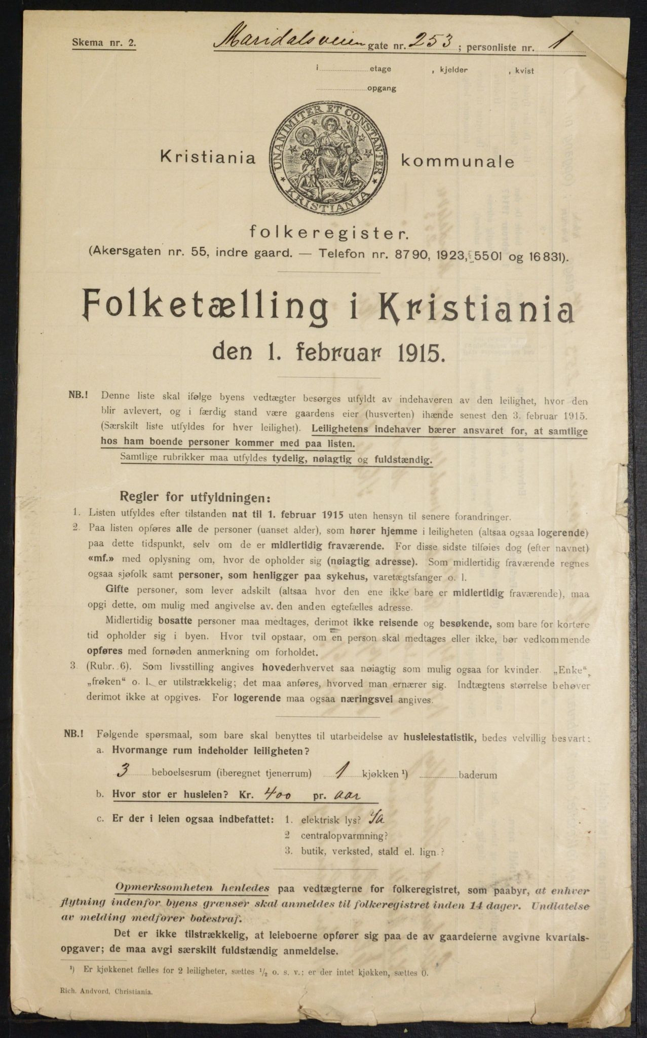 OBA, Kommunal folketelling 1.2.1915 for Kristiania, 1915, s. 62190