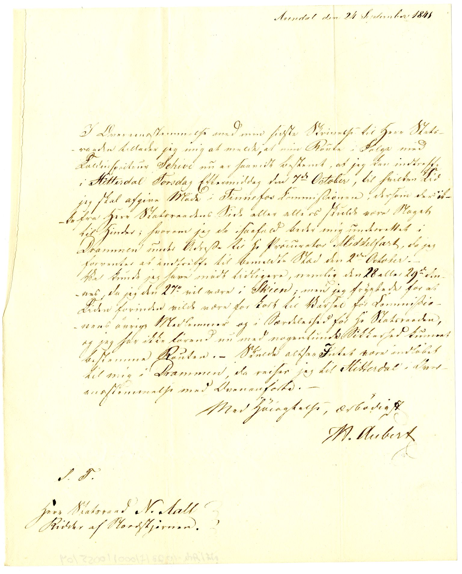 Diderik Maria Aalls brevsamling, NF/Ark-1023/F/L0001: D.M. Aalls brevsamling. A - B, 1738-1889, s. 644