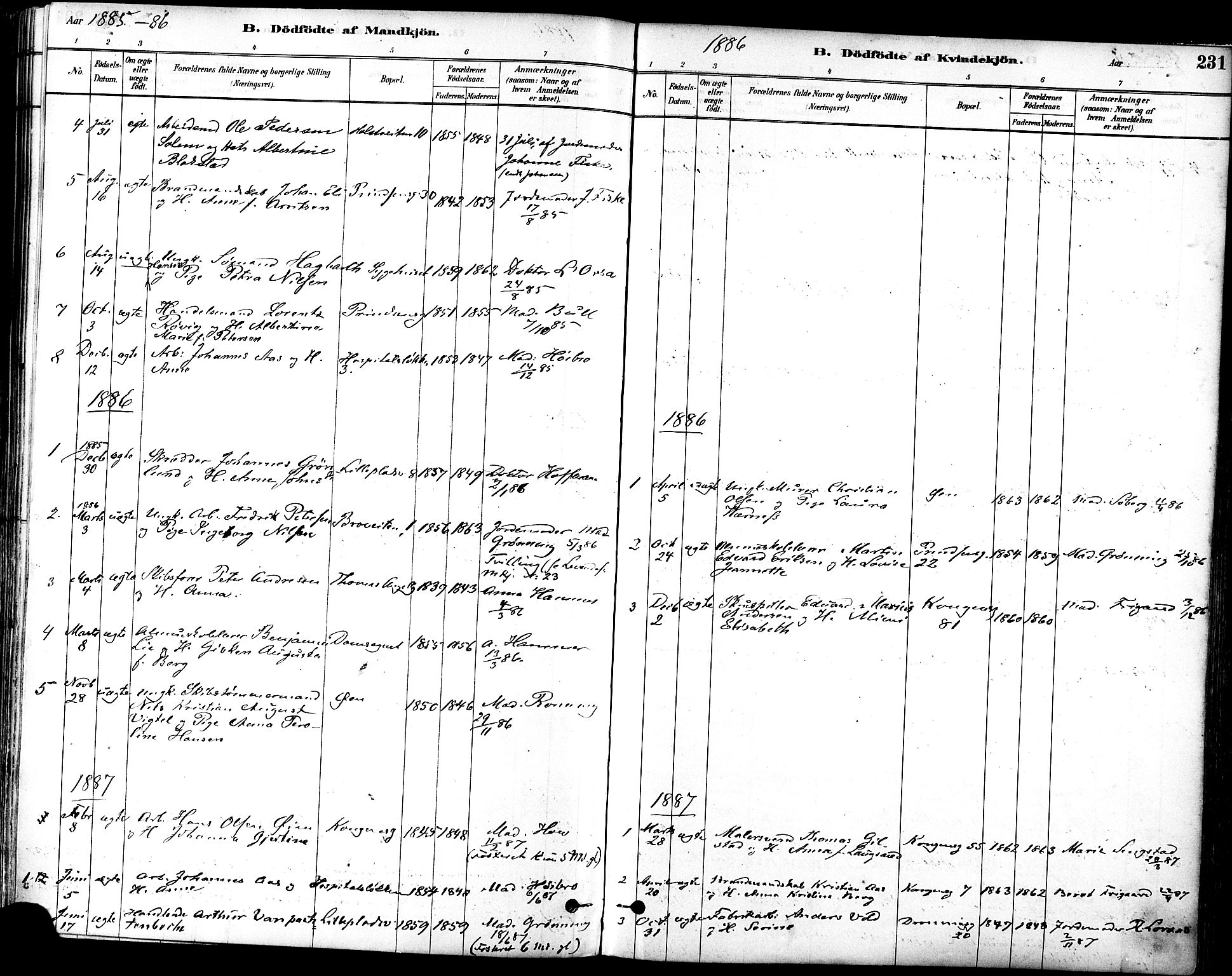 Ministerialprotokoller, klokkerbøker og fødselsregistre - Sør-Trøndelag, SAT/A-1456/601/L0057: Ministerialbok nr. 601A25, 1877-1891, s. 231