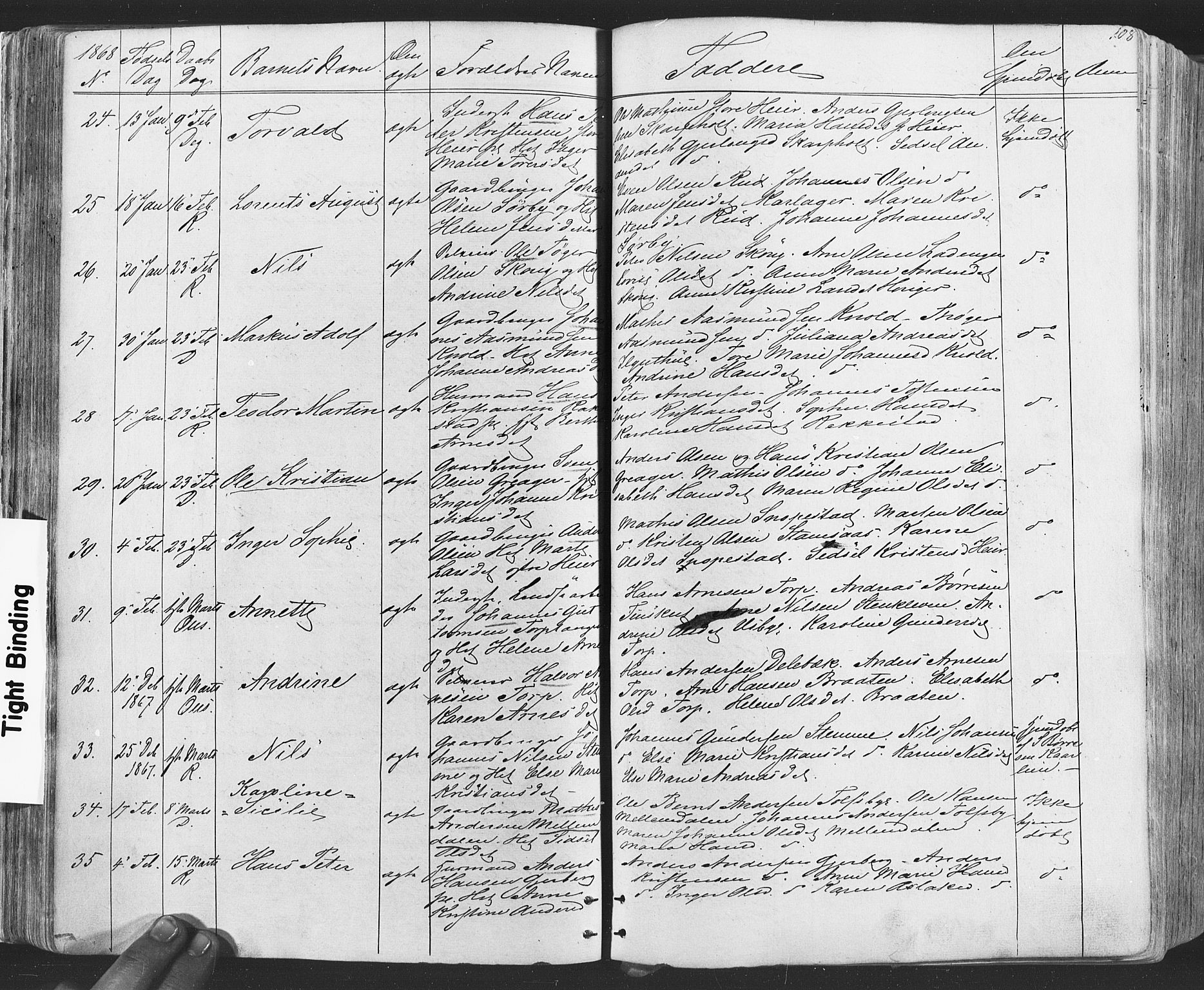 Rakkestad prestekontor Kirkebøker, AV/SAO-A-2008/F/Fa/L0011: Ministerialbok nr. I 11, 1862-1877, s. 108