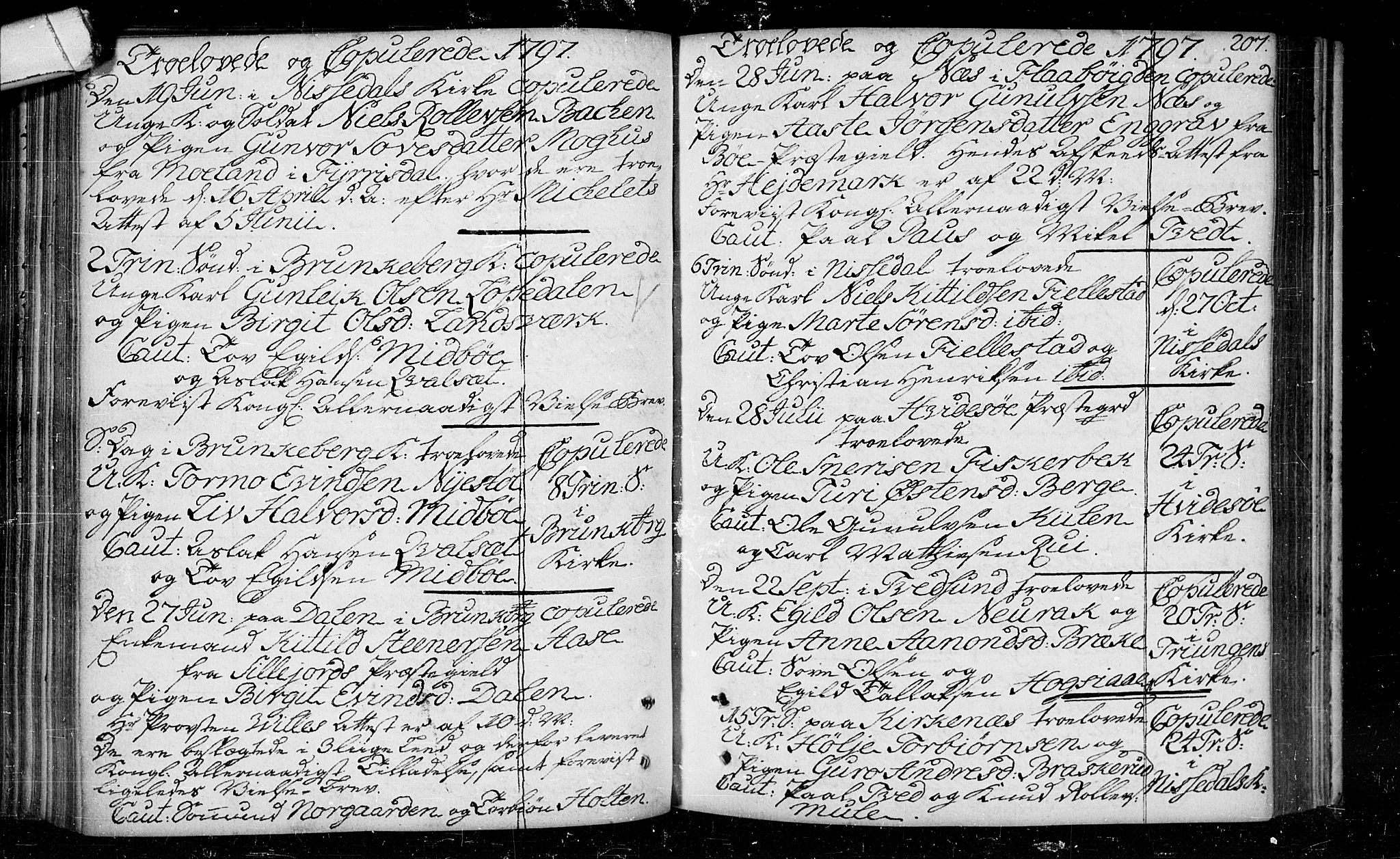 Kviteseid kirkebøker, SAKO/A-276/F/Fa/L0003: Ministerialbok nr. I 3, 1787-1799, s. 207