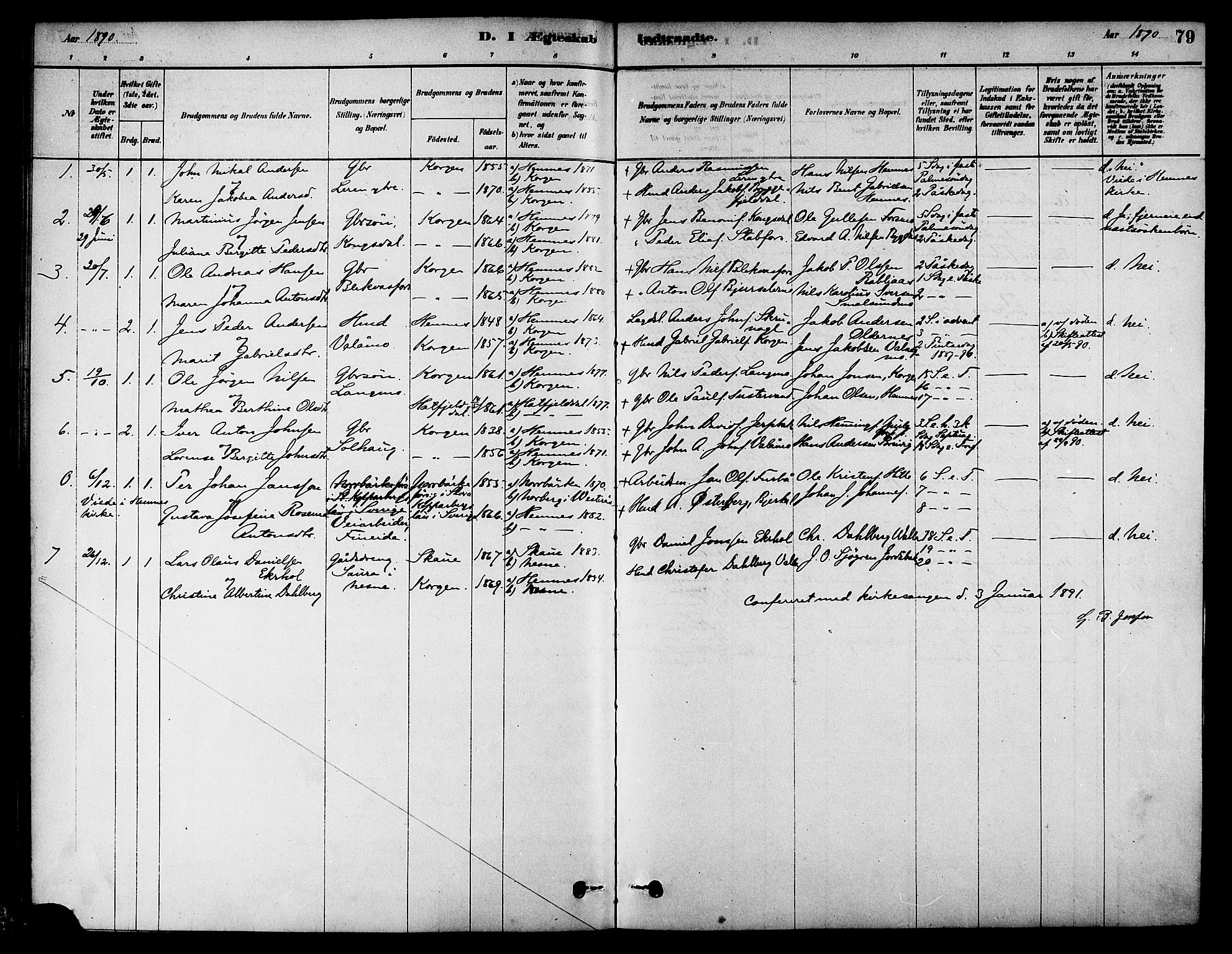 Ministerialprotokoller, klokkerbøker og fødselsregistre - Nordland, AV/SAT-A-1459/826/L0379: Ministerialbok nr. 826A02, 1878-1895, s. 79