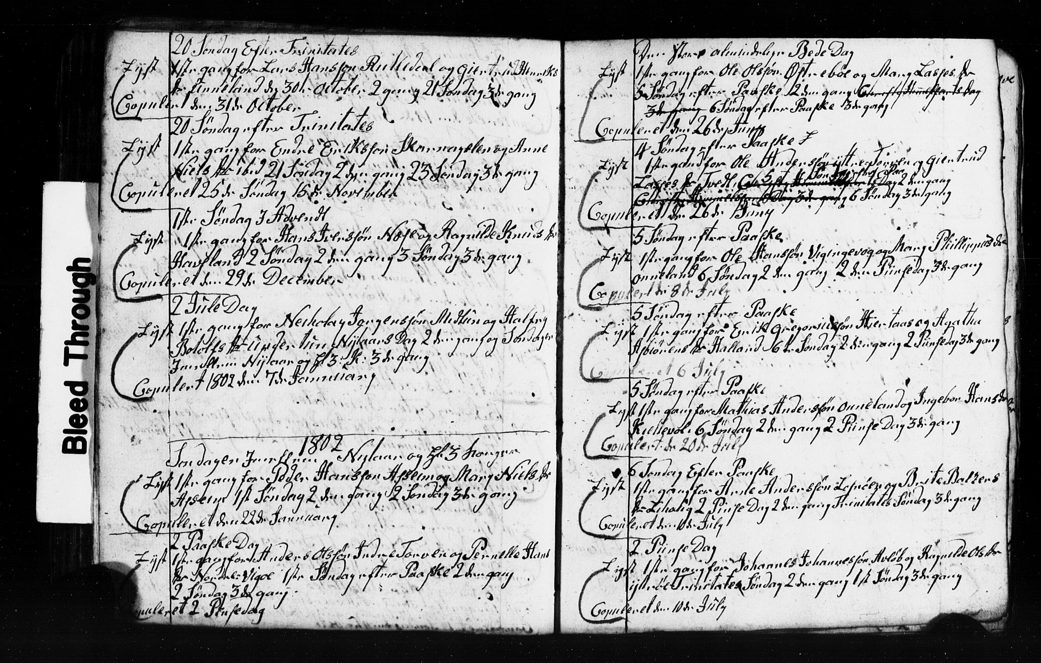 Gulen sokneprestembete, AV/SAB-A-80201/H/Hab: Klokkerbok nr. A 2, 1791-1814