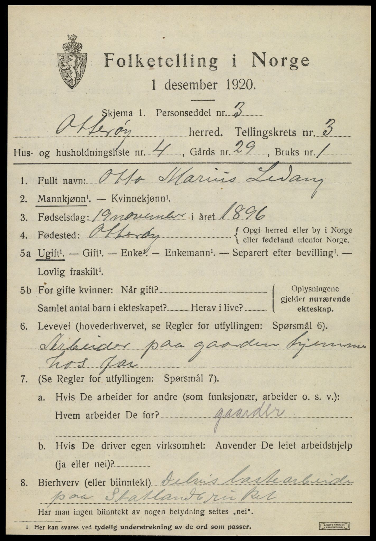SAT, Folketelling 1920 for 1747 Otterøy herred, 1920, s. 1449