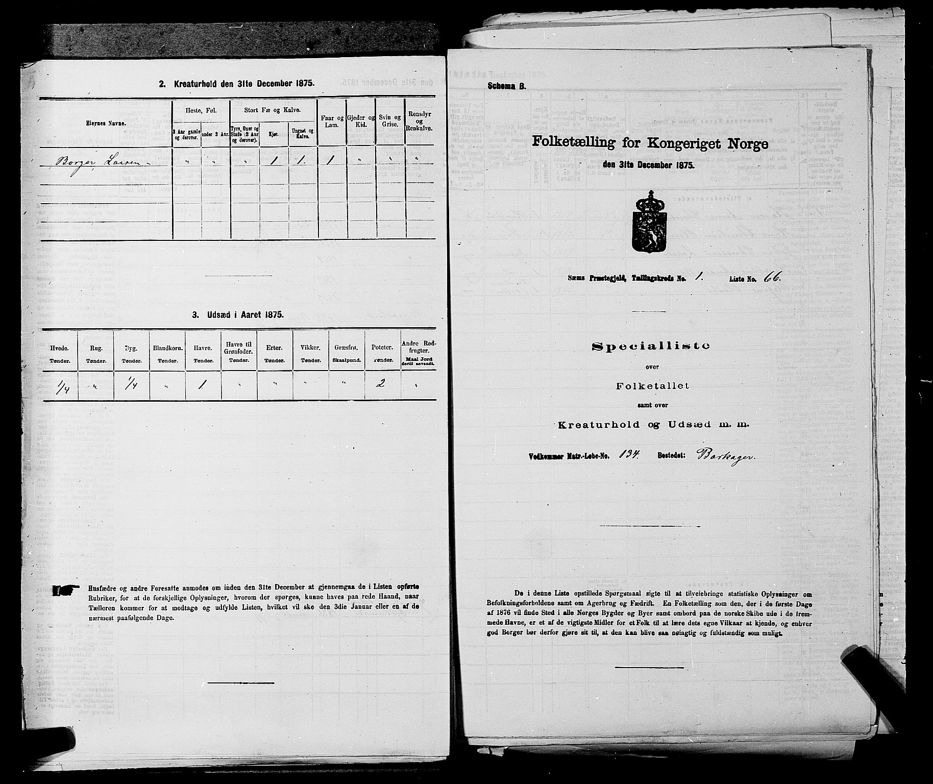 SAKO, Folketelling 1875 for 0721P Sem prestegjeld, 1875, s. 211