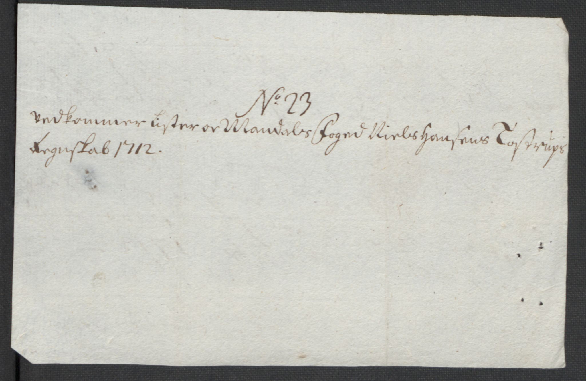 Rentekammeret inntil 1814, Reviderte regnskaper, Fogderegnskap, AV/RA-EA-4092/R43/L2555: Fogderegnskap Lista og Mandal, 1712, s. 240