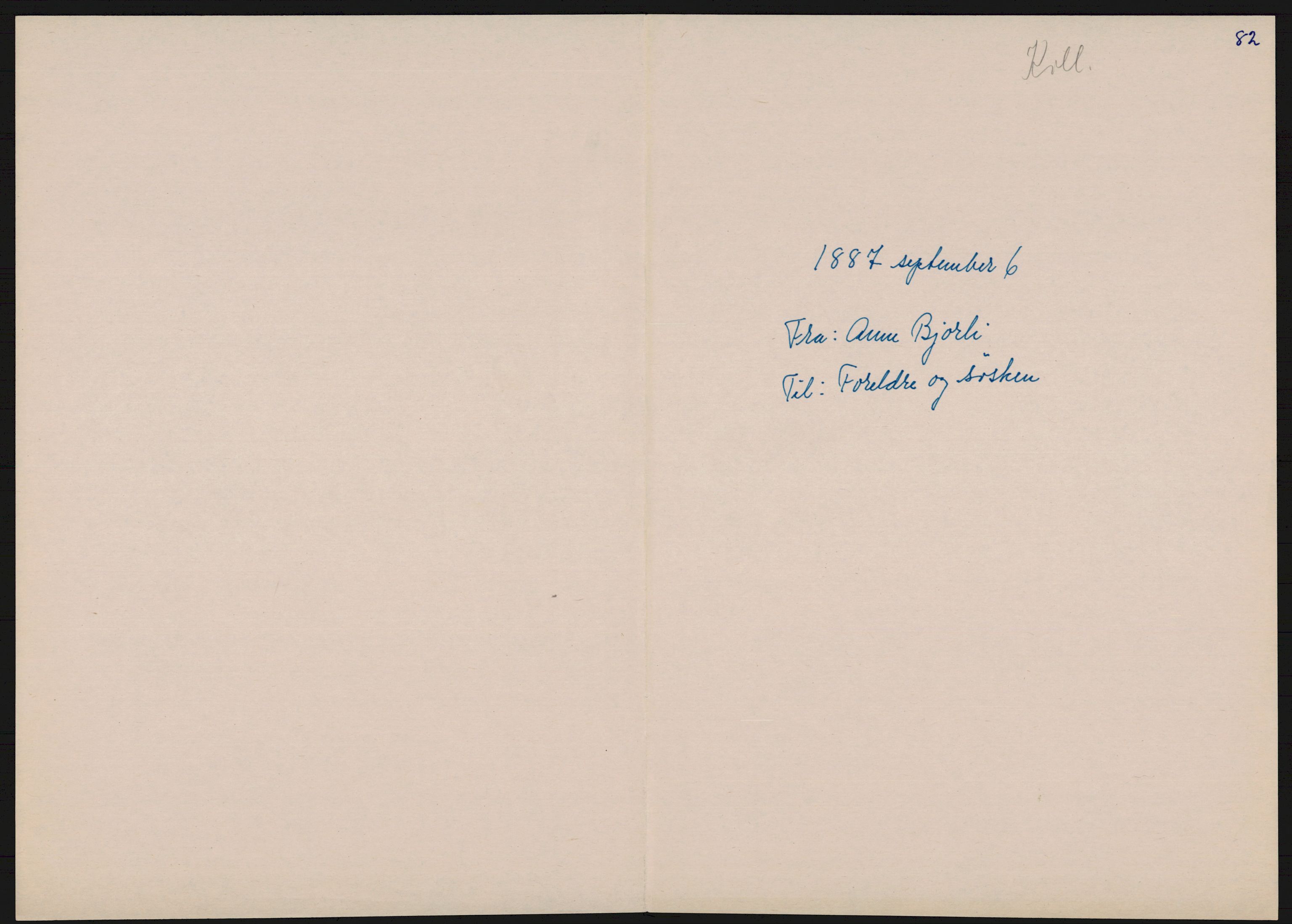 Samlinger til kildeutgivelse, Amerikabrevene, AV/RA-EA-4057/F/L0010: Innlån fra Oppland: Bjøkne I - IV, 1838-1914, s. 414
