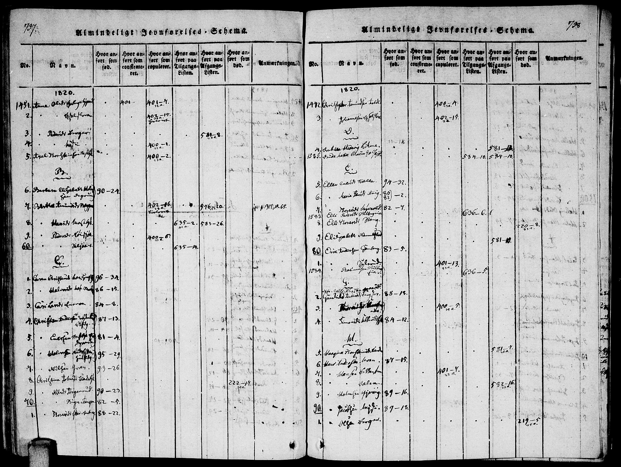 Enebakk prestekontor Kirkebøker, SAO/A-10171c/F/Fa/L0005: Ministerialbok nr. I 5, 1790-1825, s. 737-738