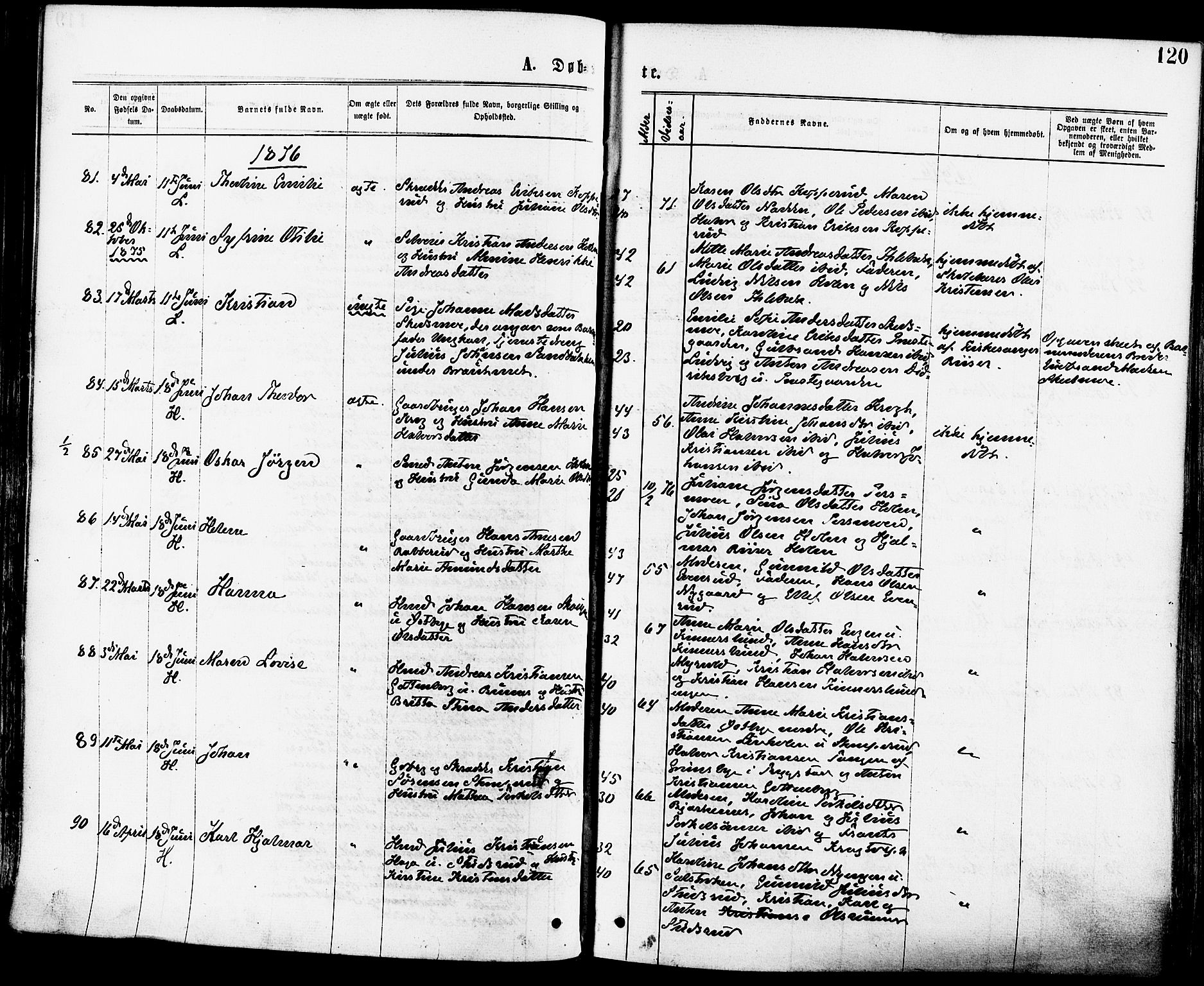 Høland prestekontor Kirkebøker, AV/SAO-A-10346a/F/Fa/L0012.a: Ministerialbok nr. I 12A, 1869-1879, s. 120