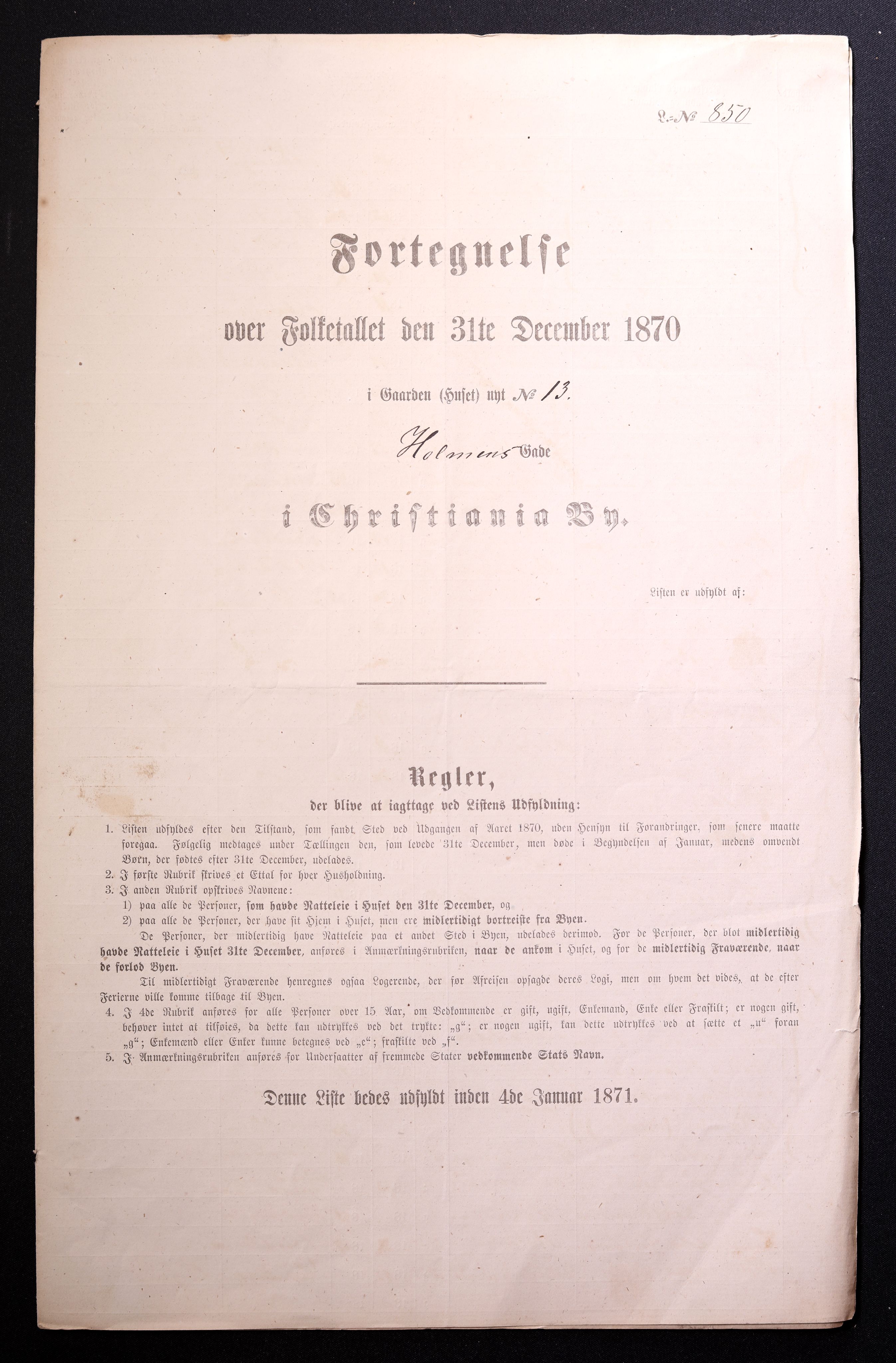 RA, Folketelling 1870 for 0301 Kristiania kjøpstad, 1870, s. 1301