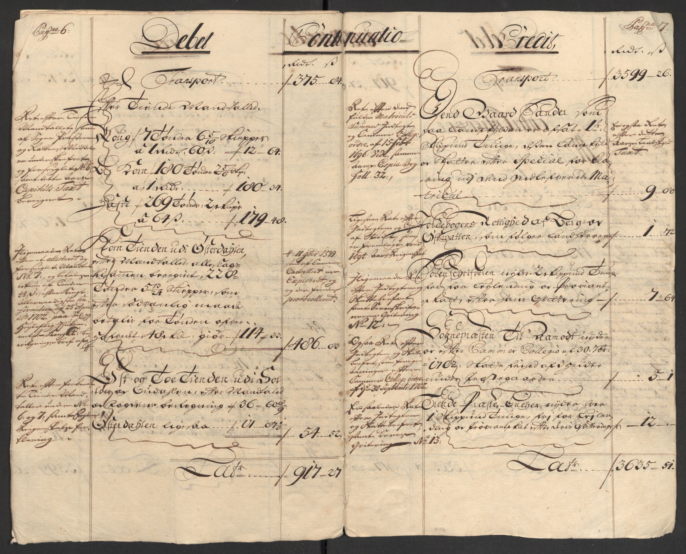 Rentekammeret inntil 1814, Reviderte regnskaper, Fogderegnskap, AV/RA-EA-4092/R13/L0844: Fogderegnskap Solør, Odal og Østerdal, 1707, s. 12