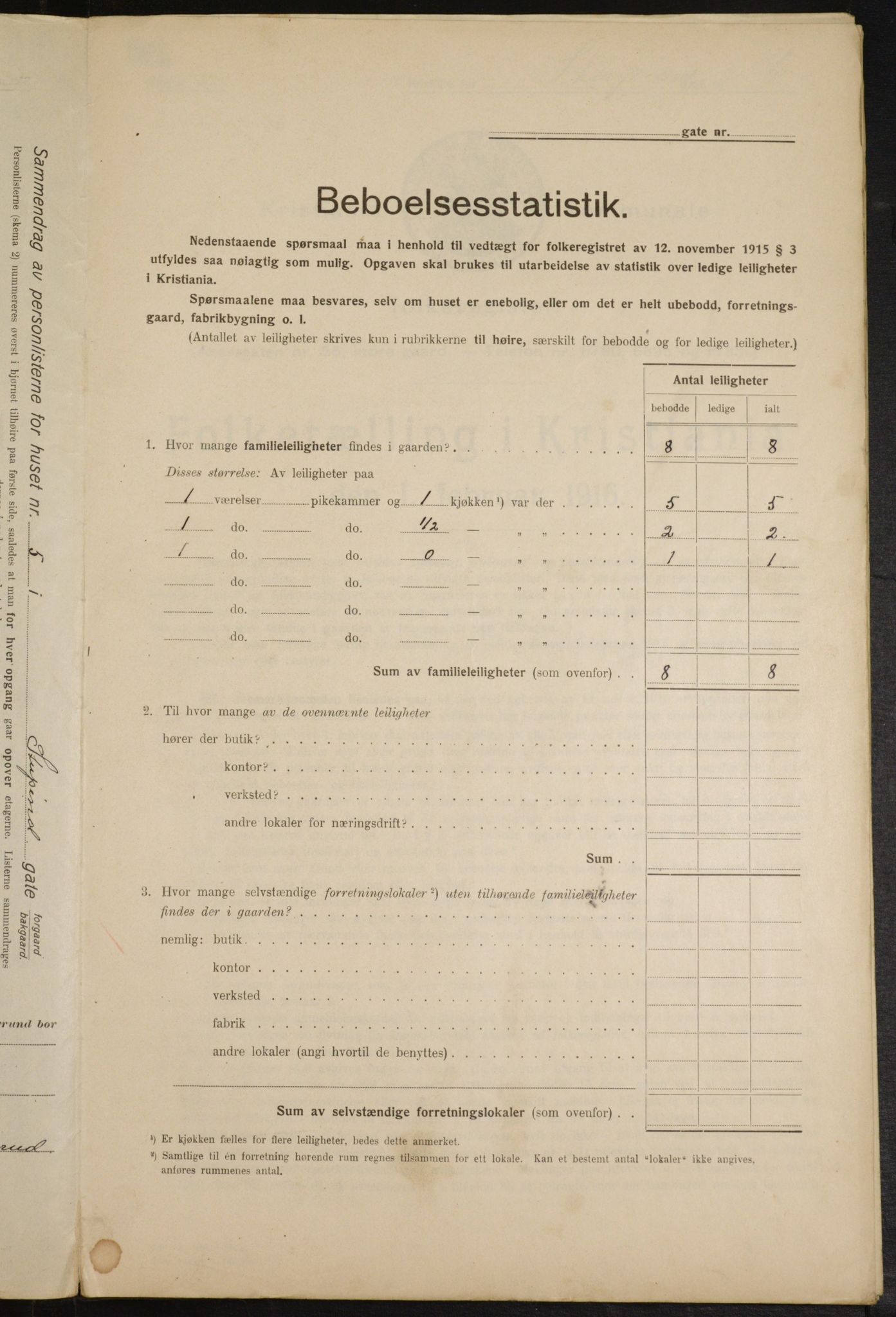 OBA, Kommunal folketelling 1.2.1916 for Kristiania, 1916, s. 107313