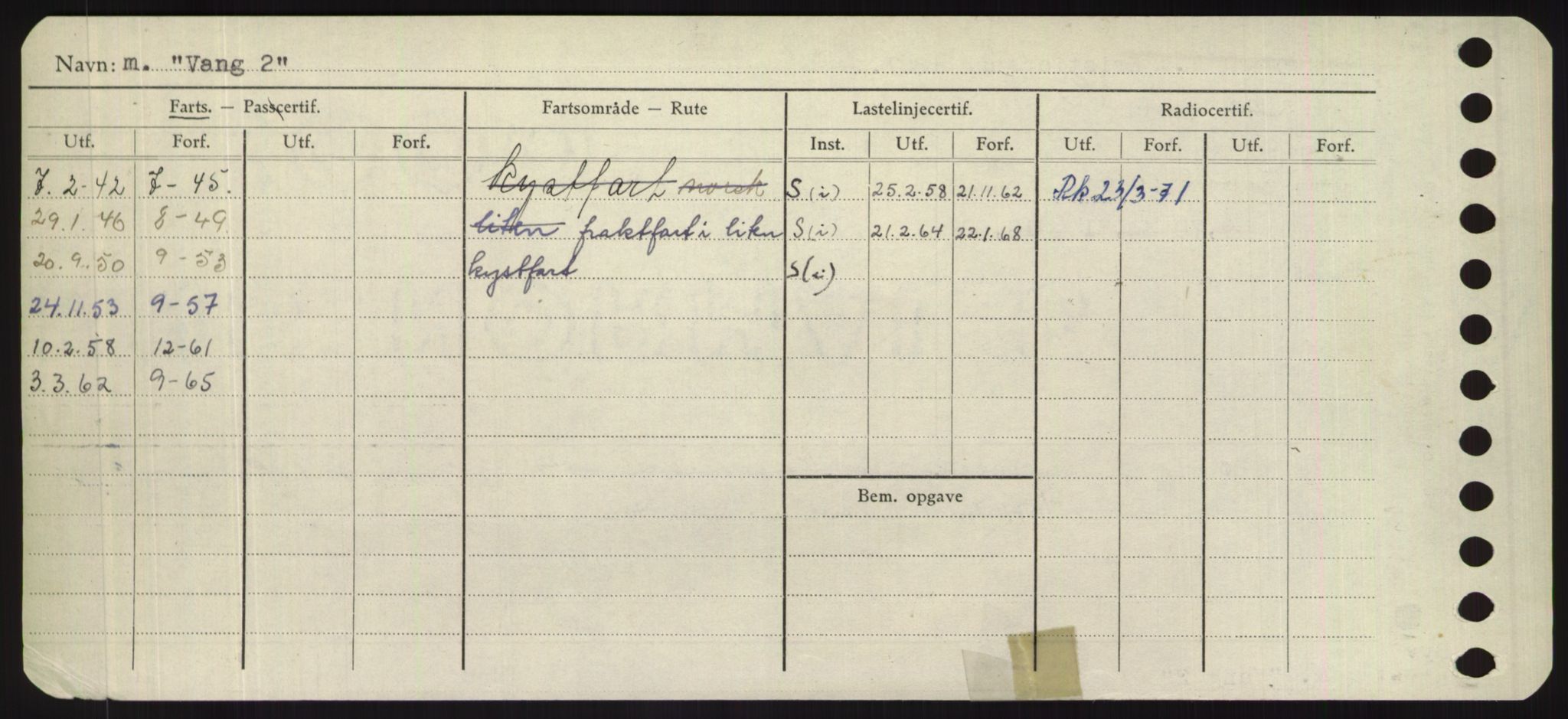 Sjøfartsdirektoratet med forløpere, Skipsmålingen, RA/S-1627/H/Hd/L0040: Fartøy, U-Ve, s. 272