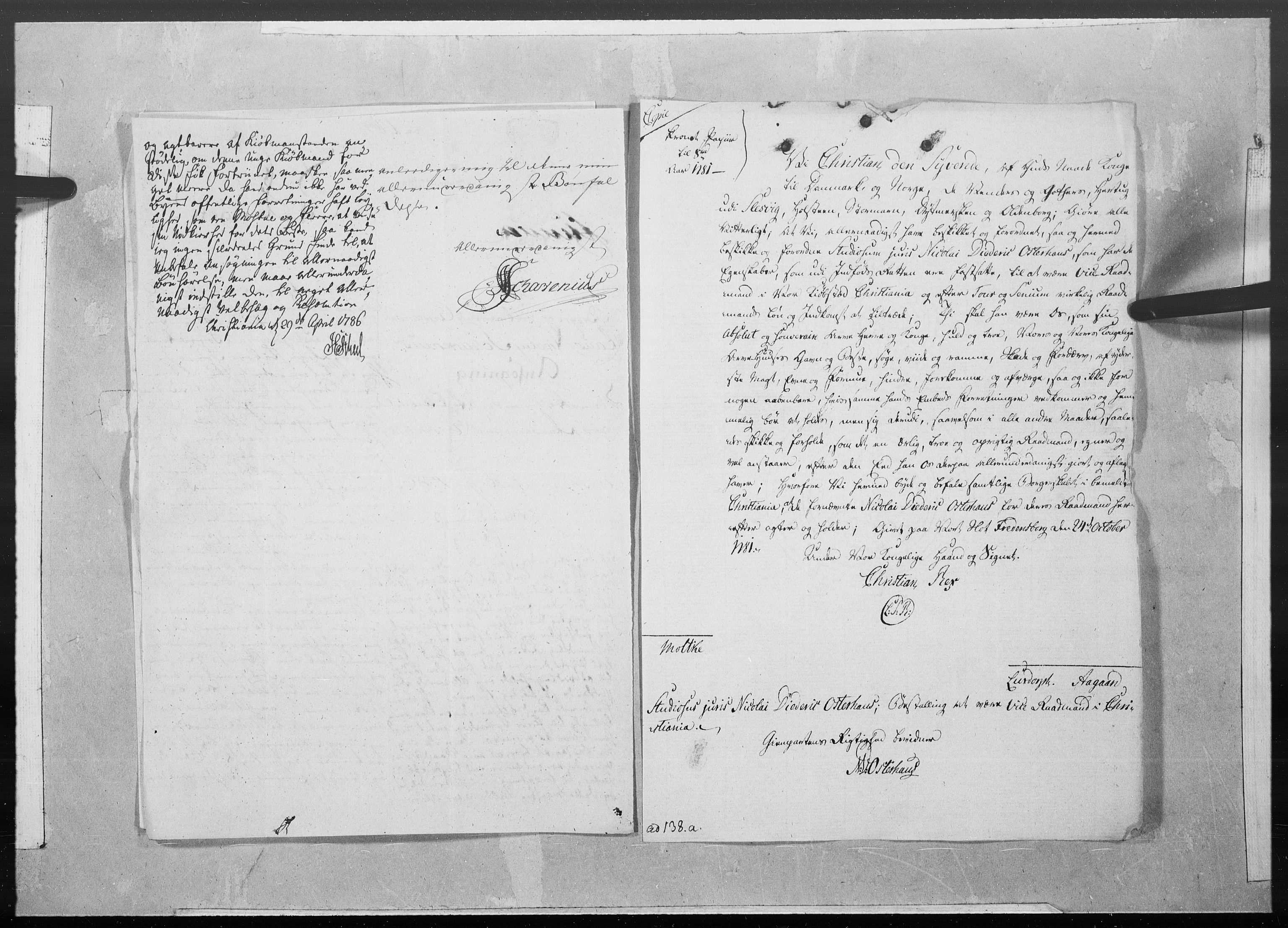Danske Kanselli 1572-1799, AV/RA-EA-3023/F/Fc/Fcc/Fcca/L0262: Norske innlegg 1572-1799, 1786, s. 12