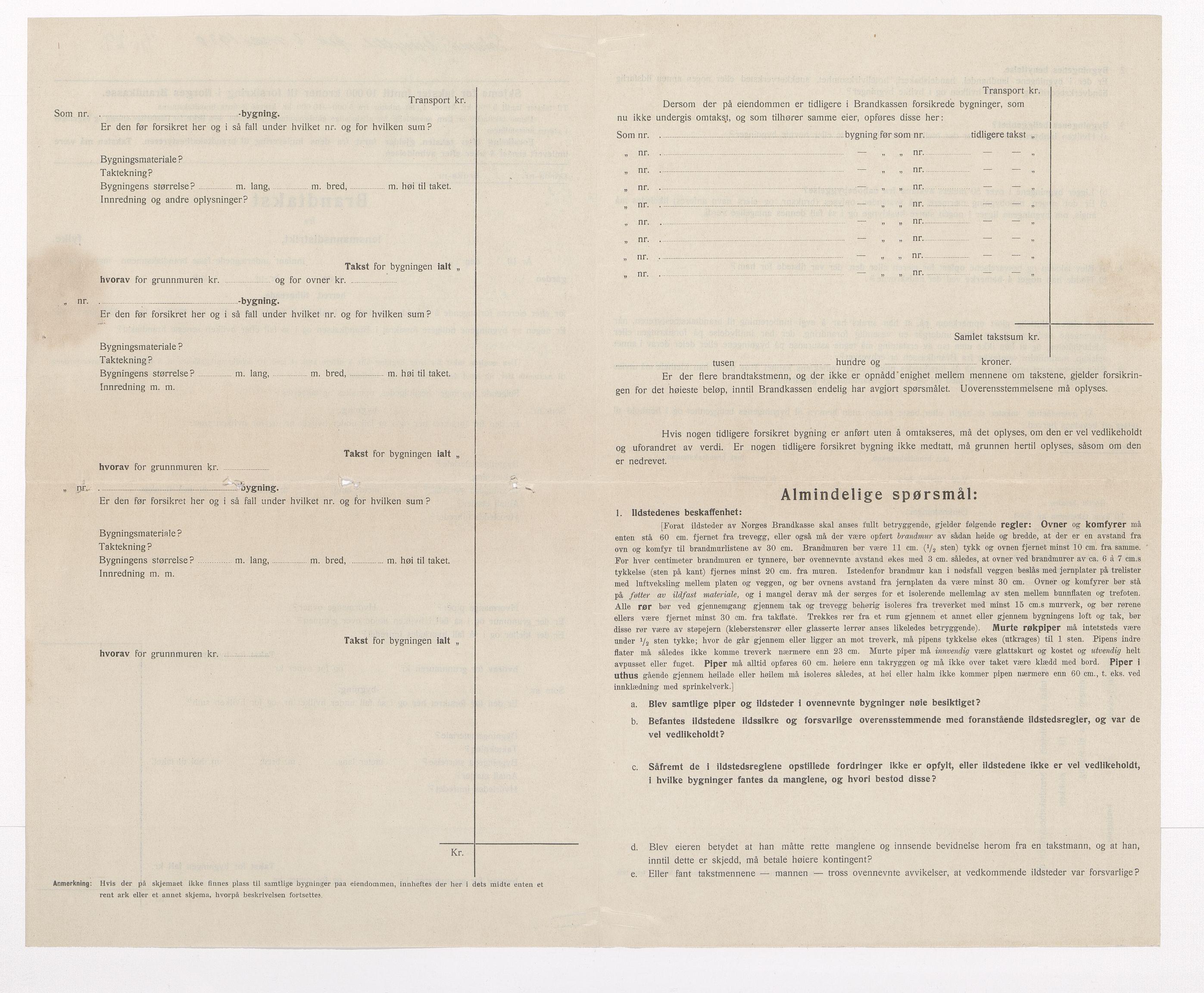 Norges Brannkasse Vestre Moland, AV/SAK-2241-0056/F/Fa/L0006: Branntakstprotokoll nr. 6, 1918-1932