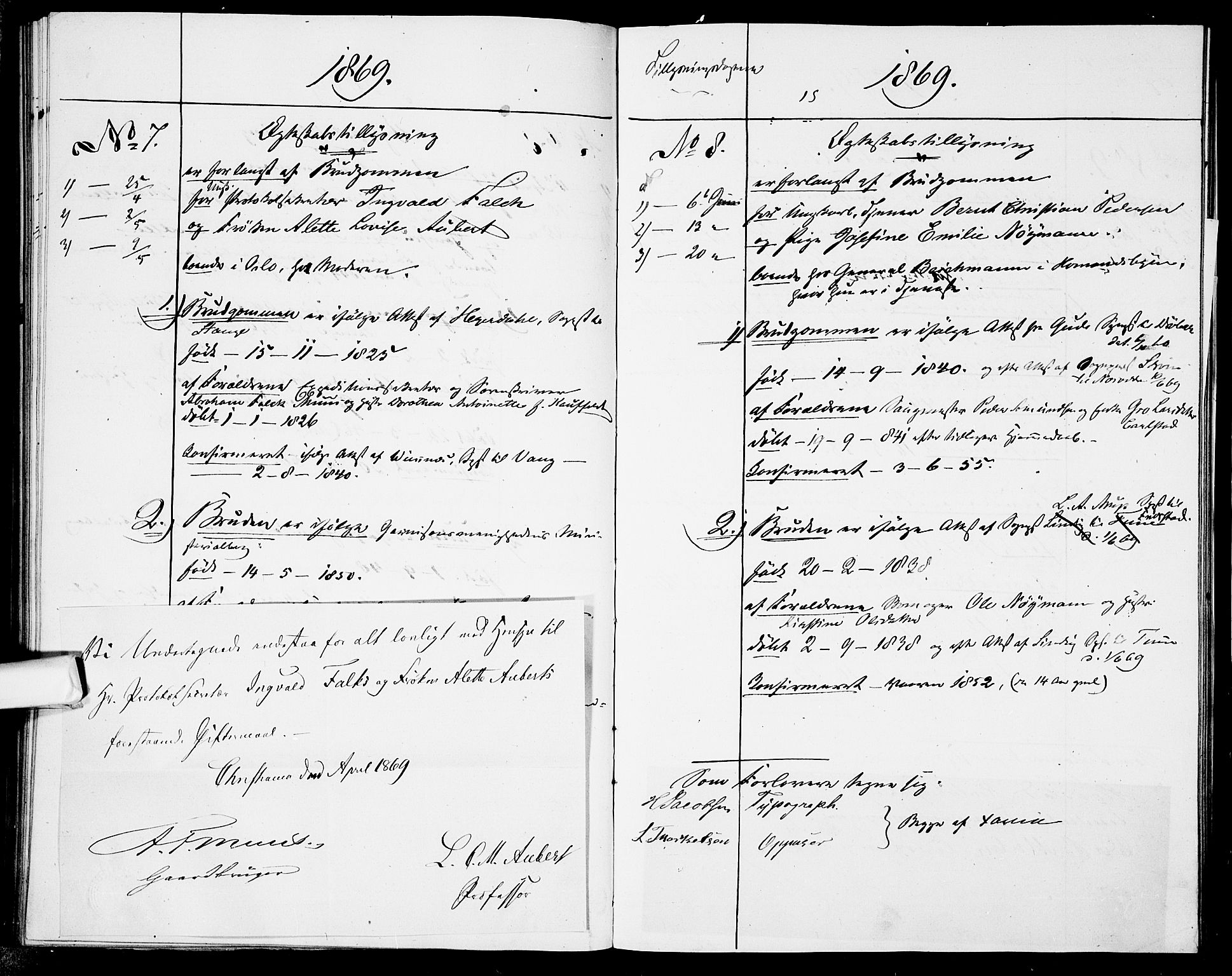 Garnisonsmenigheten Kirkebøker, AV/SAO-A-10846/H/Ha/L0006: Lysningsprotokoll nr. I 6, 1856-1872