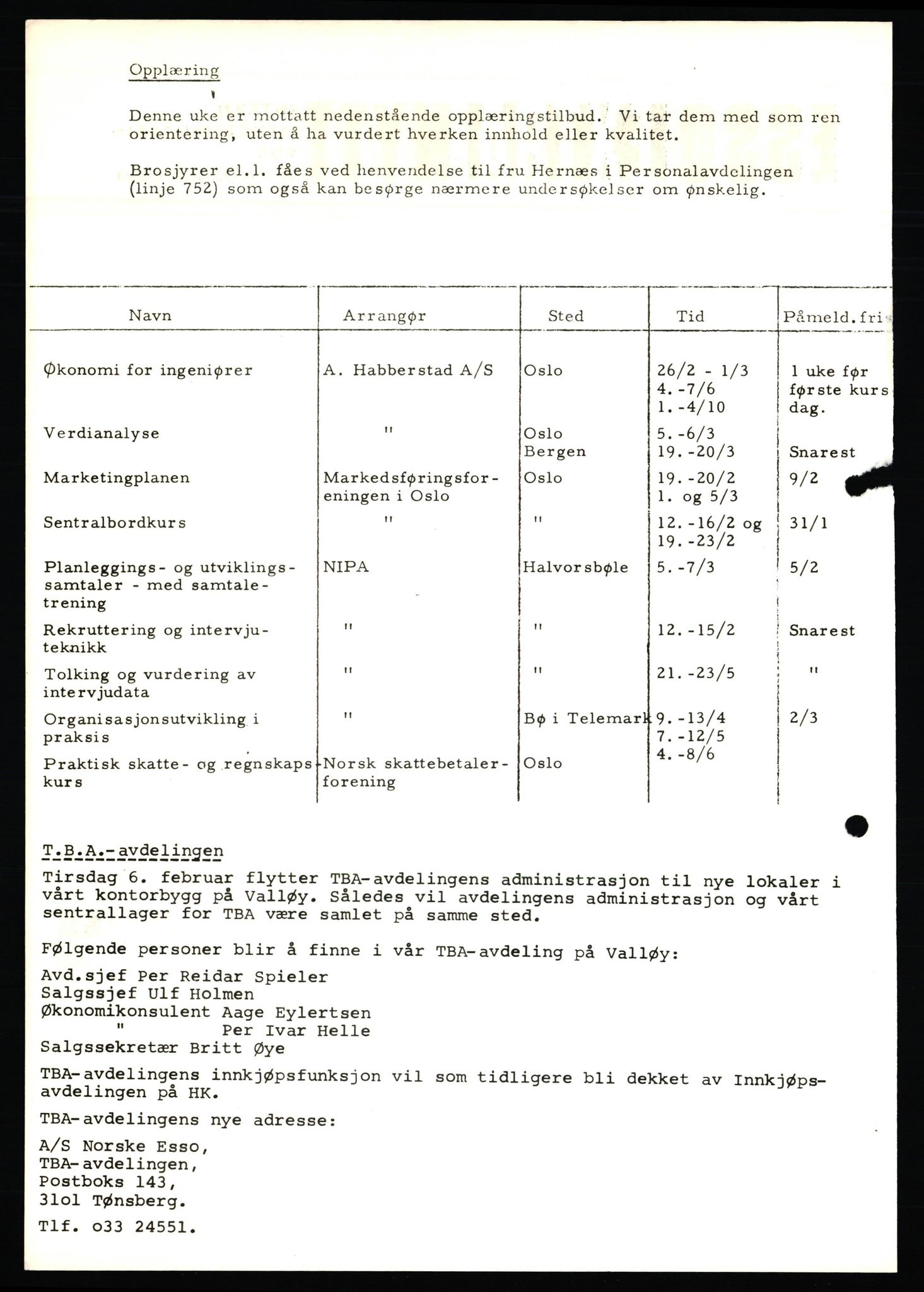 Pa 0982 - Esso Norge A/S, AV/SAST-A-100448/X/Xd/L0004: Esso Extra Nytt, 1963-1976