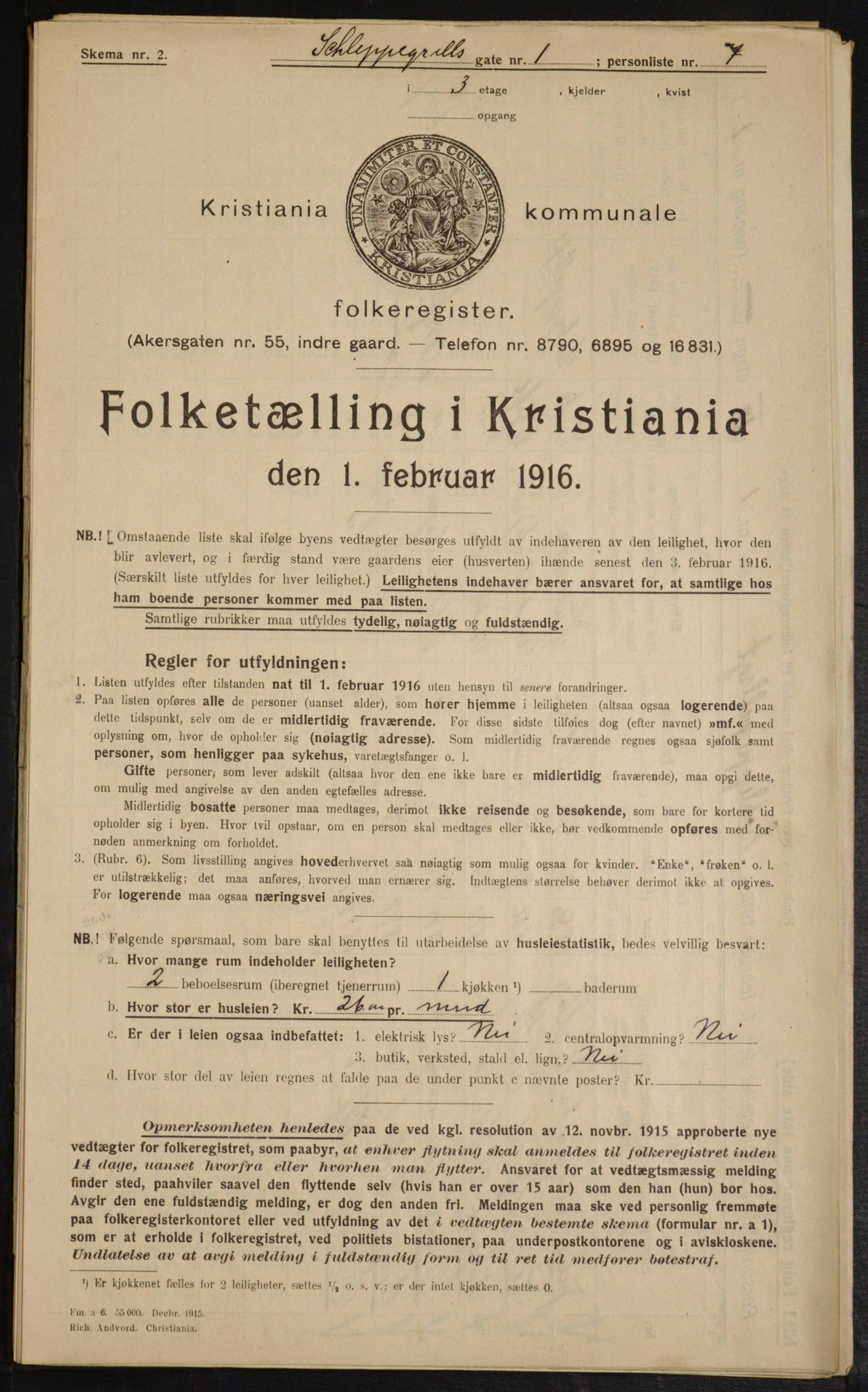 OBA, Kommunal folketelling 1.2.1916 for Kristiania, 1916, s. 91767