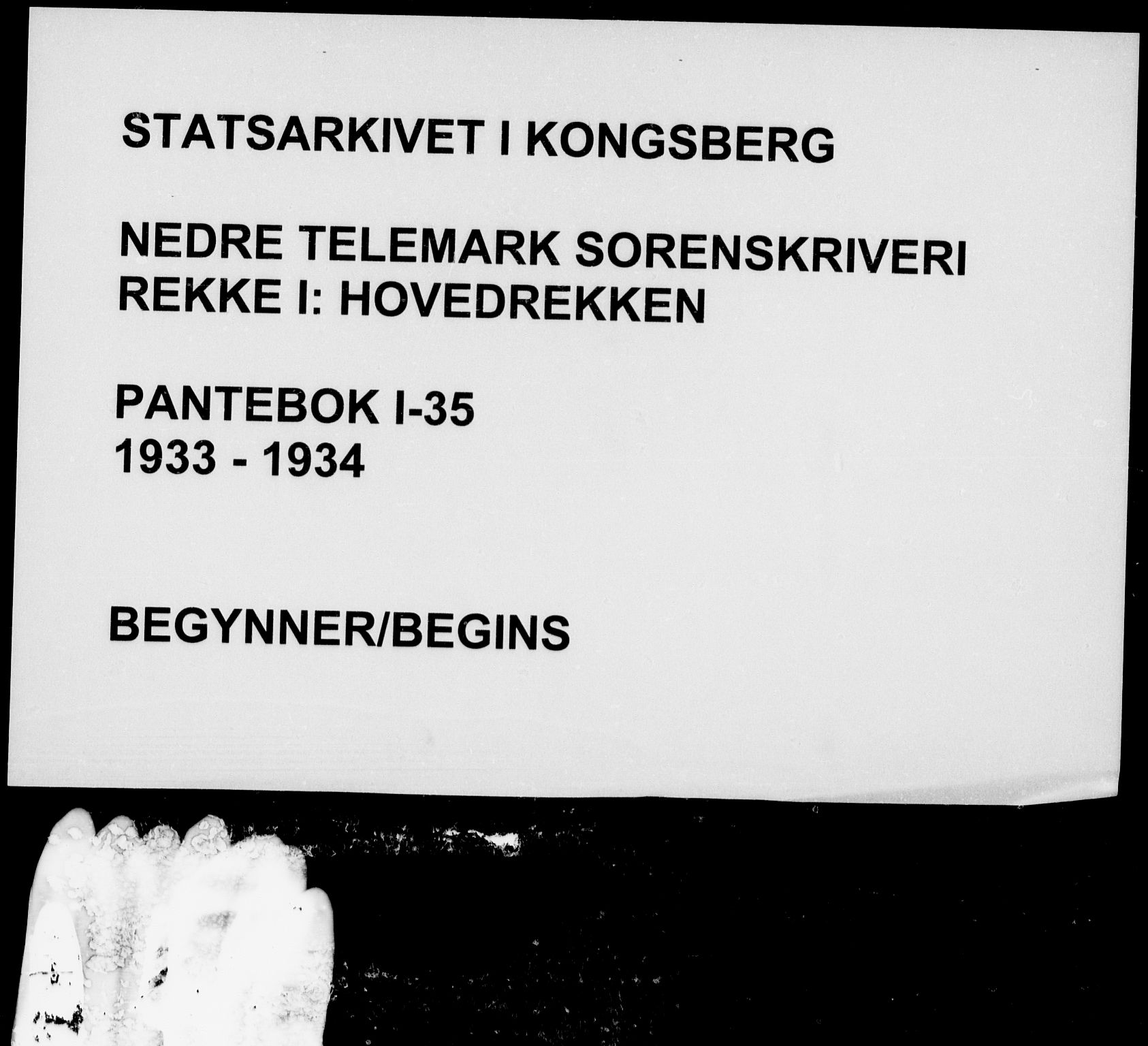 Nedre Telemark sorenskriveri, AV/SAKO-A-135/G/Ga/Gaa/L0035: Pantebok nr. I 35, 1933-1934