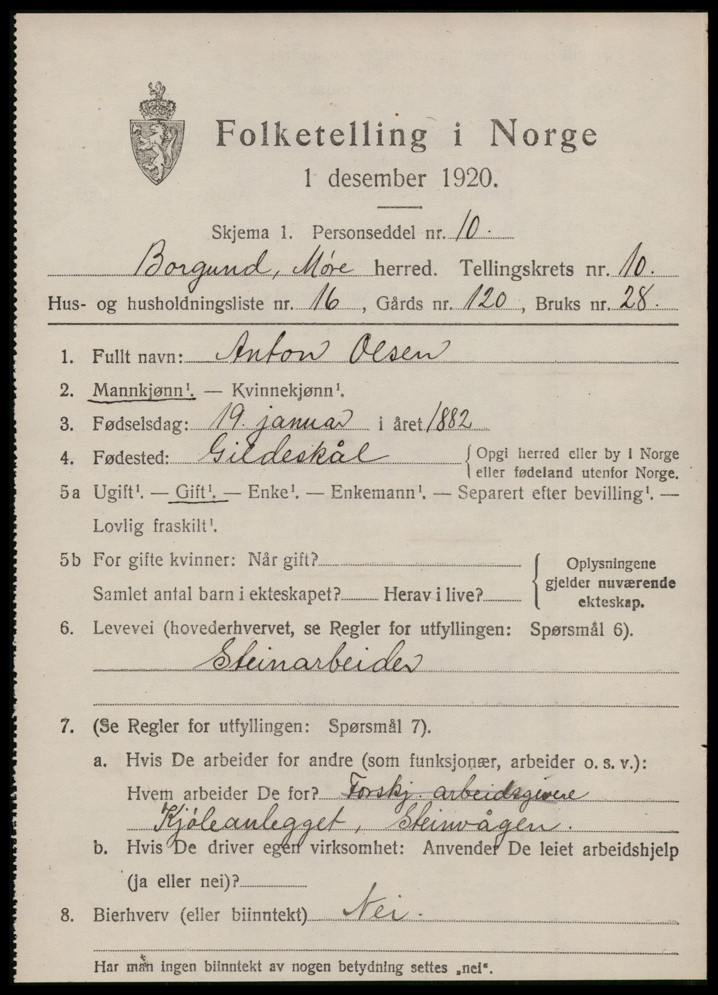 SAT, Folketelling 1920 for 1531 Borgund herred, 1920, s. 9522