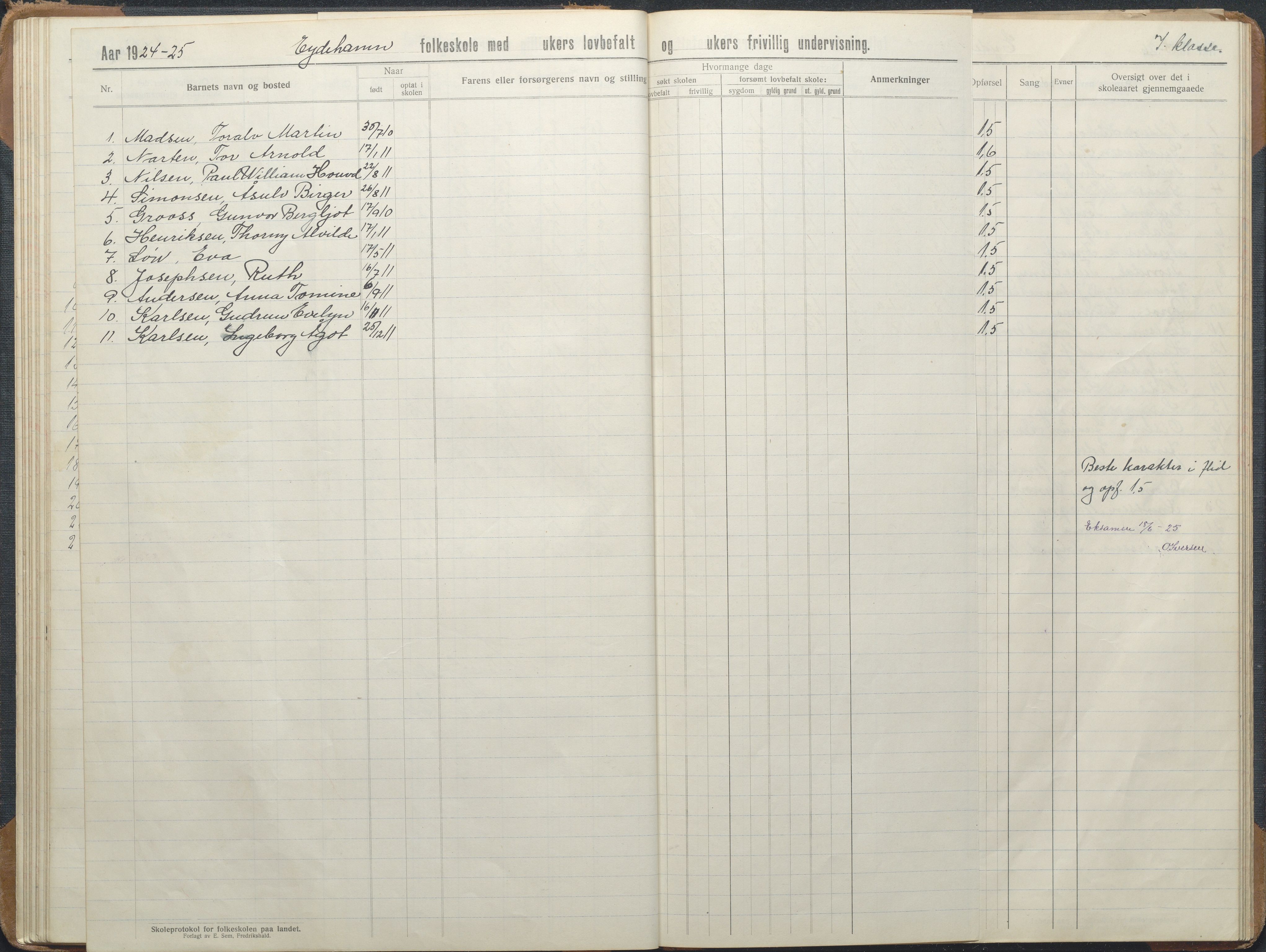 Stokken kommune, AAKS/KA0917-PK/04/04d/L0012: Skoleprotokoll, 1913-1938