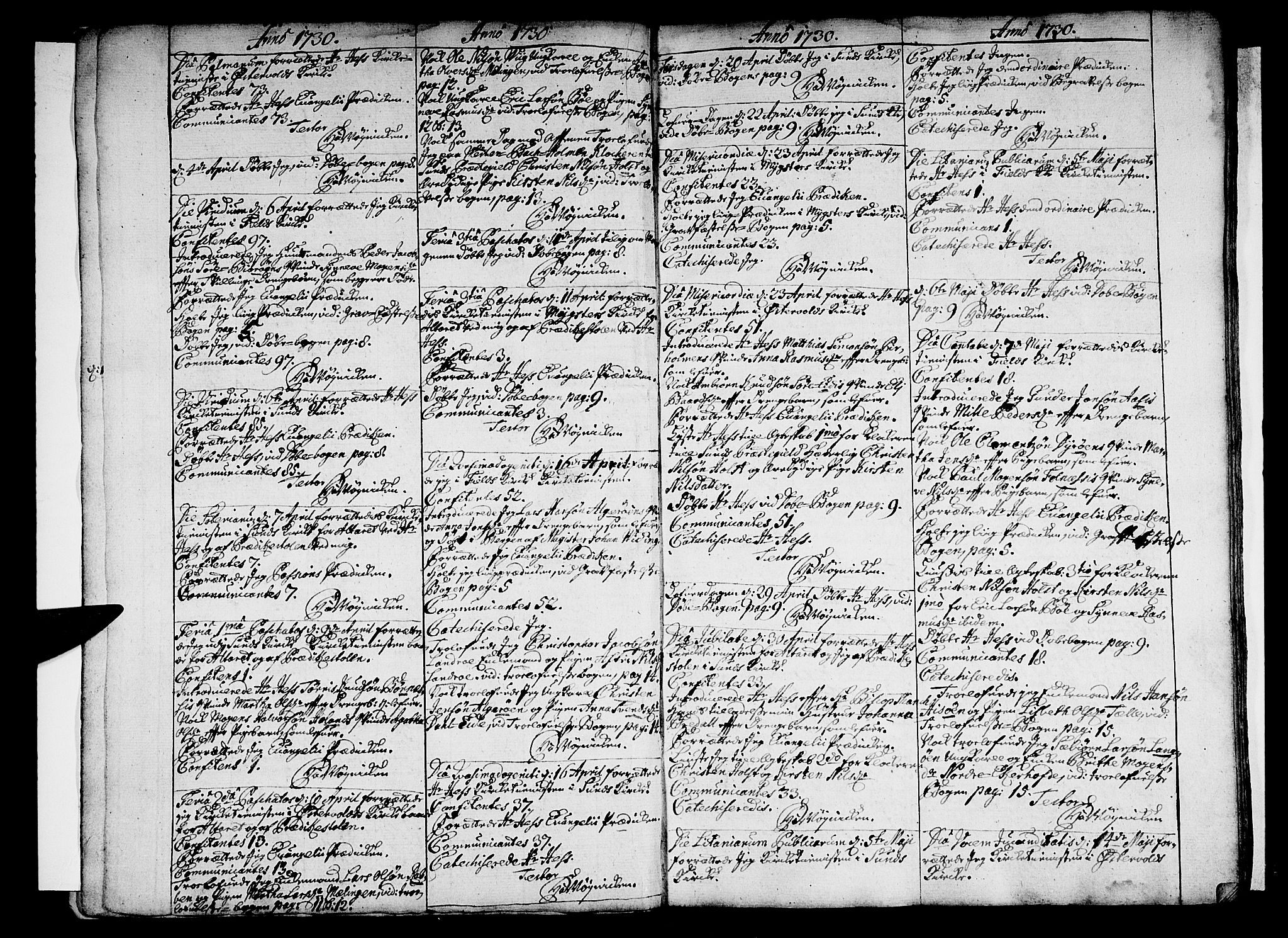 Sund sokneprestembete, AV/SAB-A-99930: Ministerialbok nr. A 1, 1729-1740