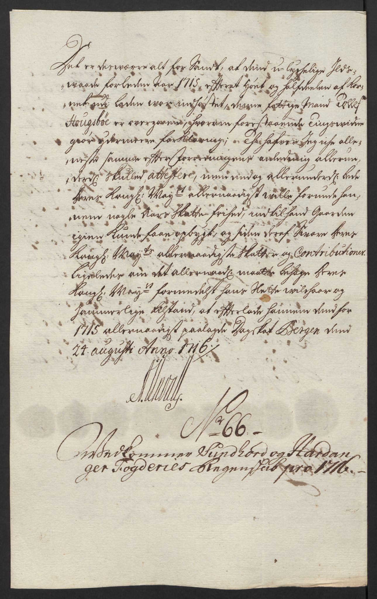Rentekammeret inntil 1814, Reviderte regnskaper, Fogderegnskap, RA/EA-4092/R48/L2992: Fogderegnskap Sunnhordland og Hardanger, 1716, s. 299