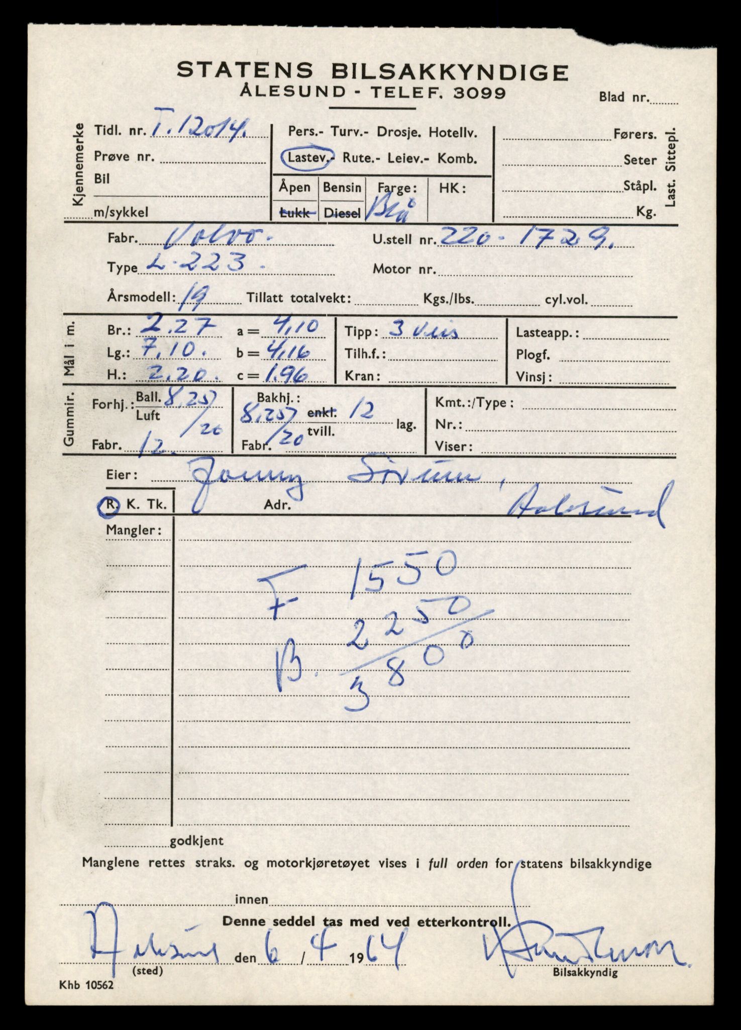 Møre og Romsdal vegkontor - Ålesund trafikkstasjon, AV/SAT-A-4099/F/Fe/L0034: Registreringskort for kjøretøy T 12500 - T 12652, 1927-1998, s. 384