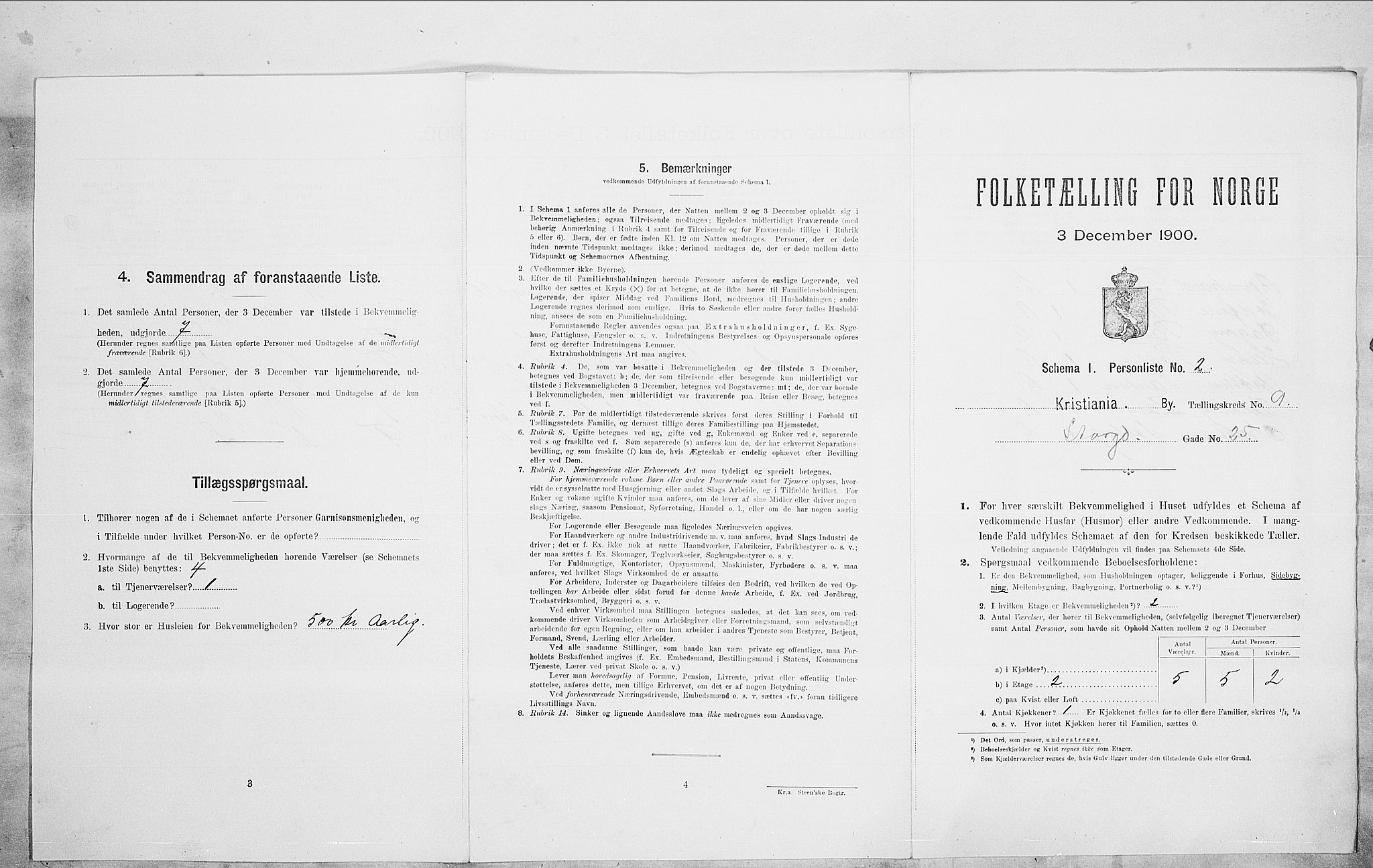 SAO, Folketelling 1900 for 0301 Kristiania kjøpstad, 1900, s. 92319