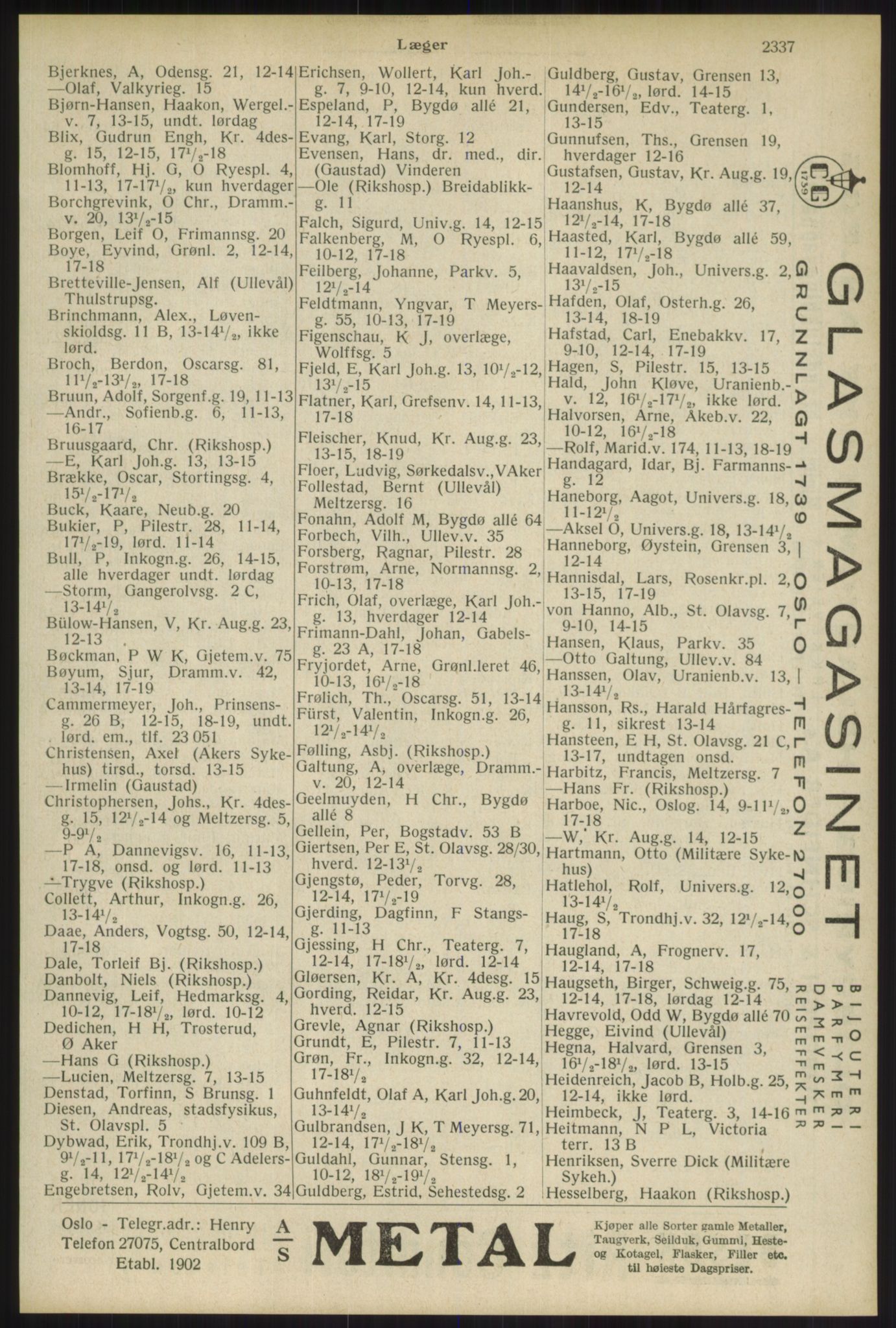 Kristiania/Oslo adressebok, PUBL/-, 1934, s. 2337