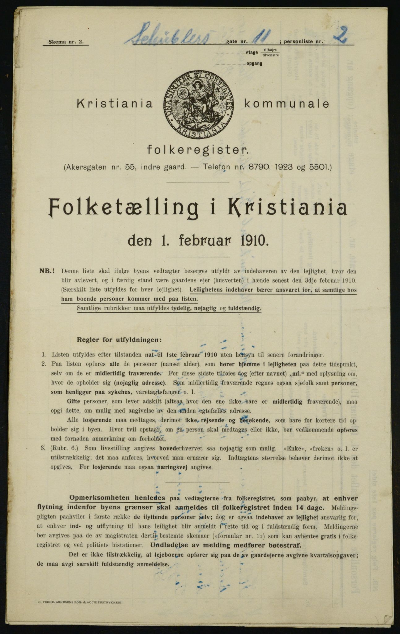 OBA, Kommunal folketelling 1.2.1910 for Kristiania, 1910, s. 88734