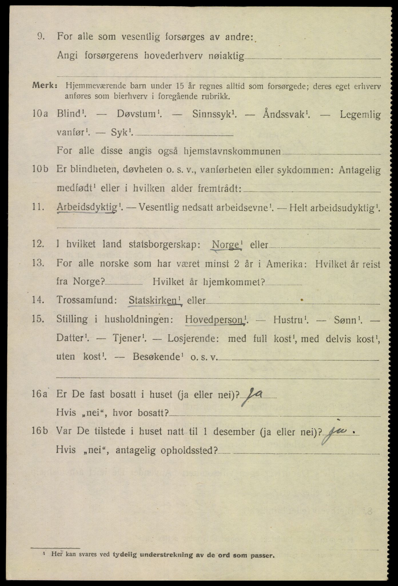 SAK, Folketelling 1920 for 1002 Mandal ladested, 1920, s. 4094