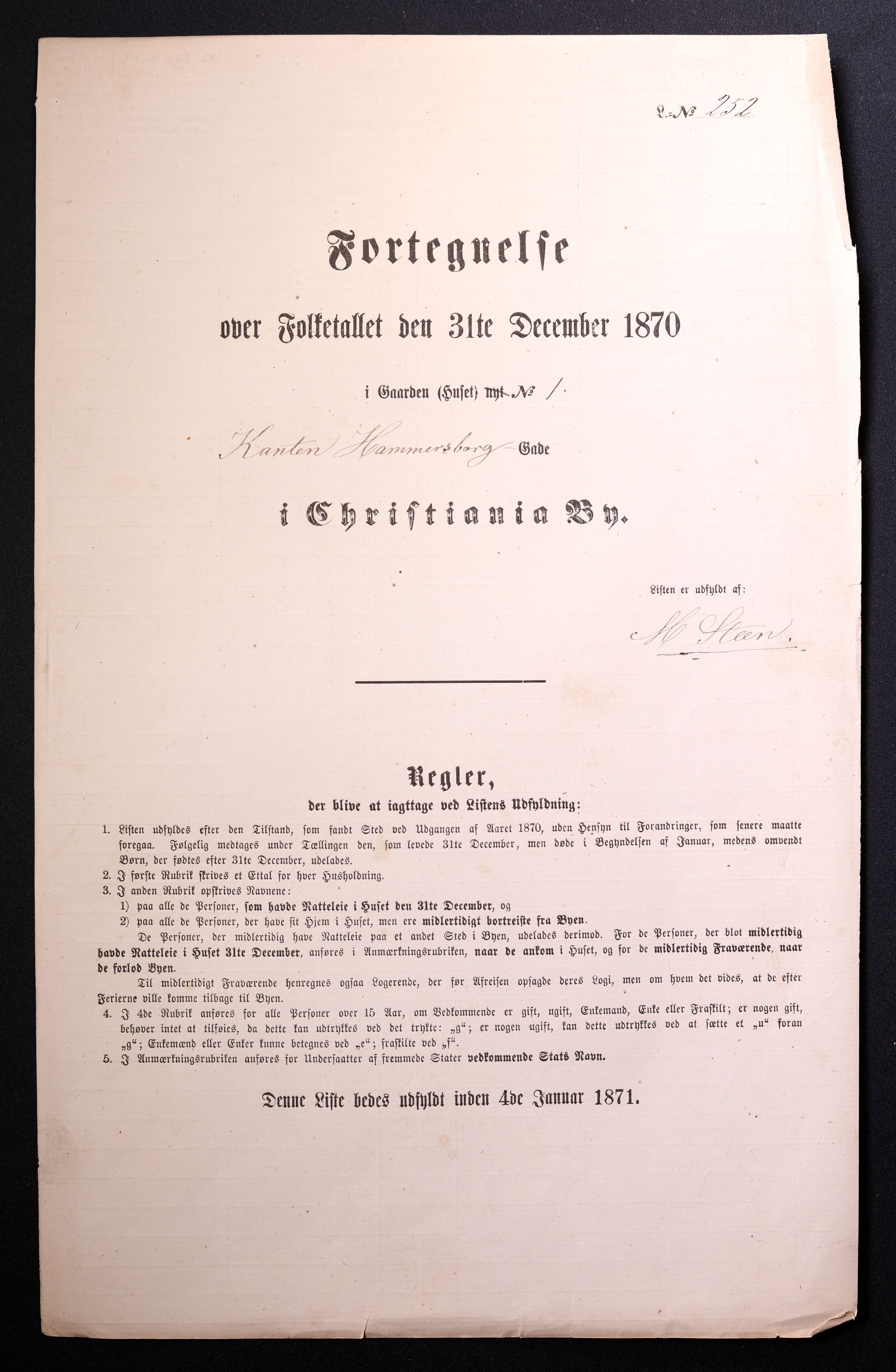 RA, Folketelling 1870 for 0301 Kristiania kjøpstad, 1870, s. 1411