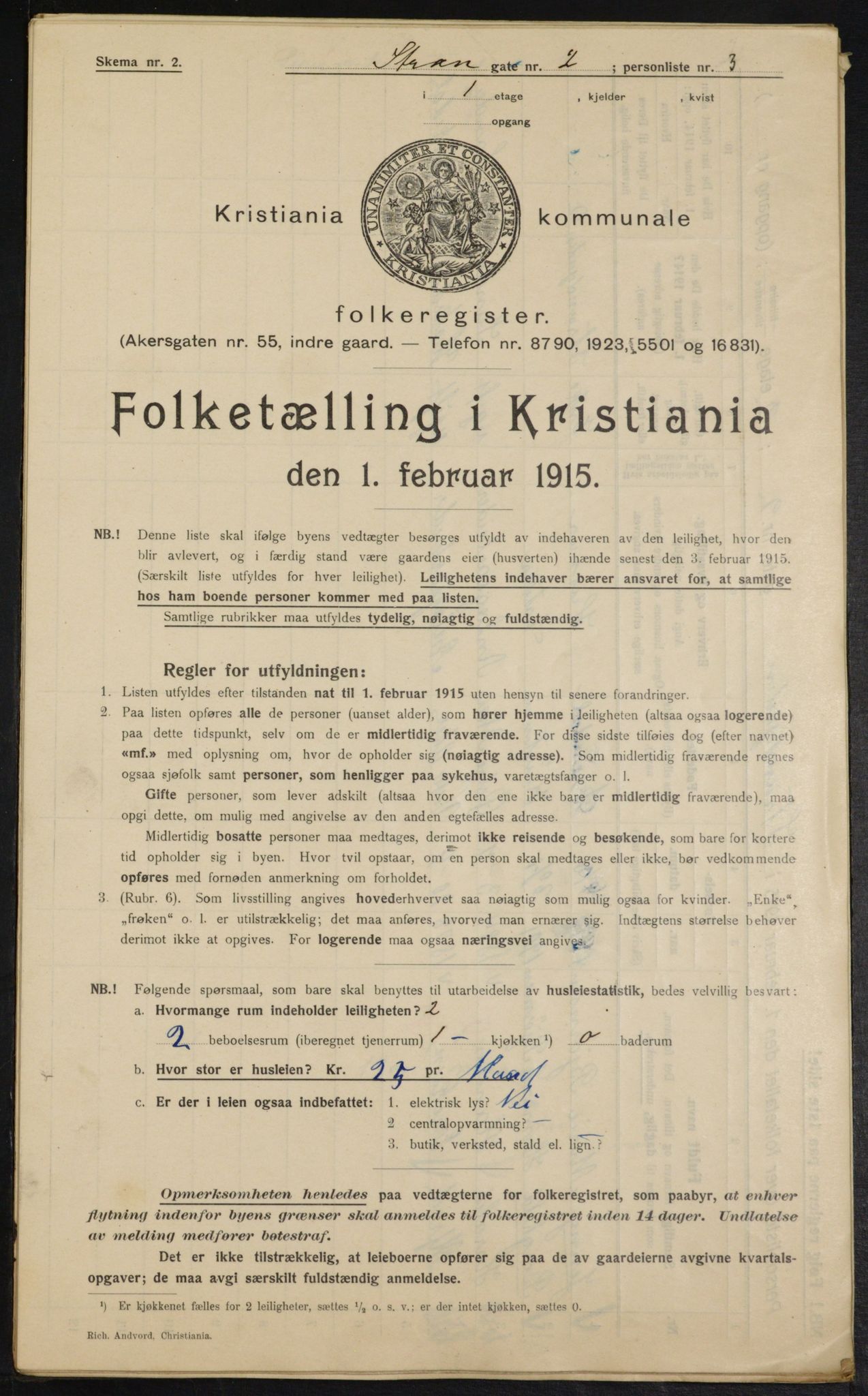 OBA, Kommunal folketelling 1.2.1915 for Kristiania, 1915, s. 103848