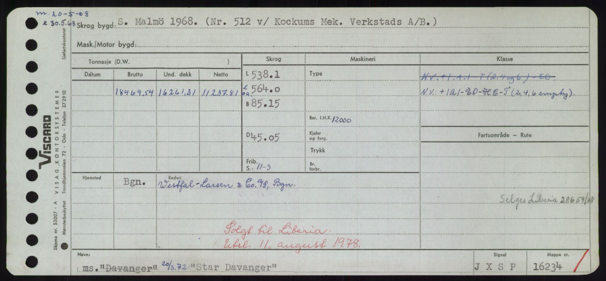 Sjøfartsdirektoratet med forløpere, Skipsmålingen, RA/S-1627/H/Hd/L0036: Fartøy, St, s. 131