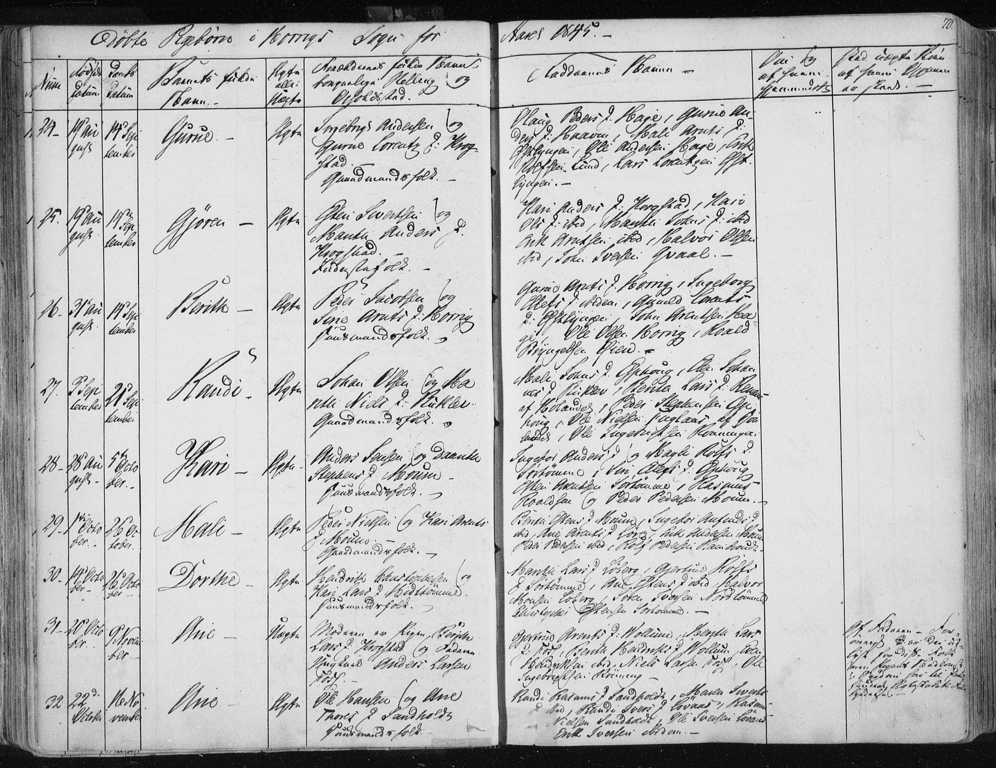 Ministerialprotokoller, klokkerbøker og fødselsregistre - Sør-Trøndelag, SAT/A-1456/687/L0998: Ministerialbok nr. 687A05 /2, 1843-1849, s. 70