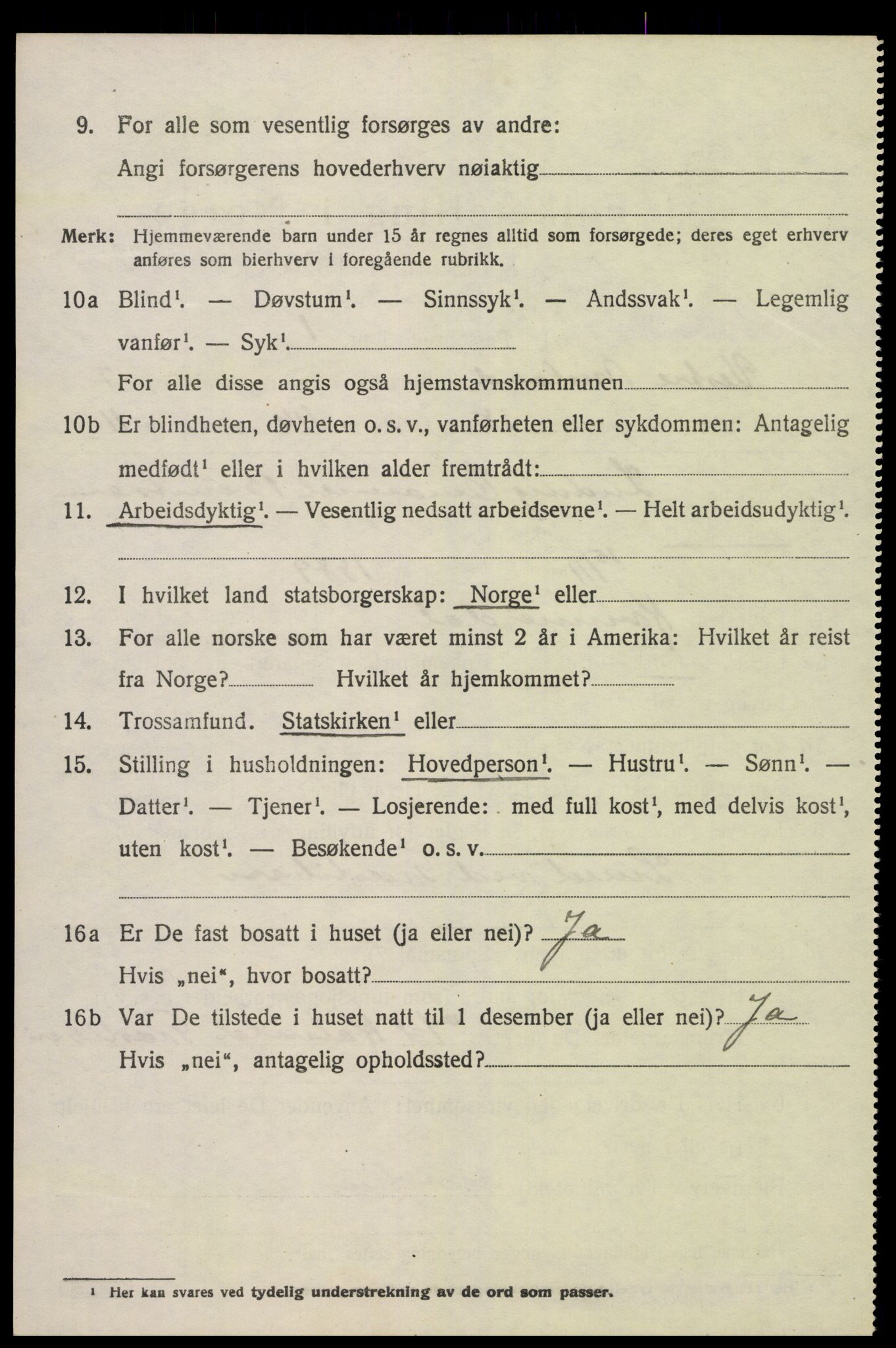 SAK, Folketelling 1920 for 0926 Vestre Moland herred, 1920, s. 5184