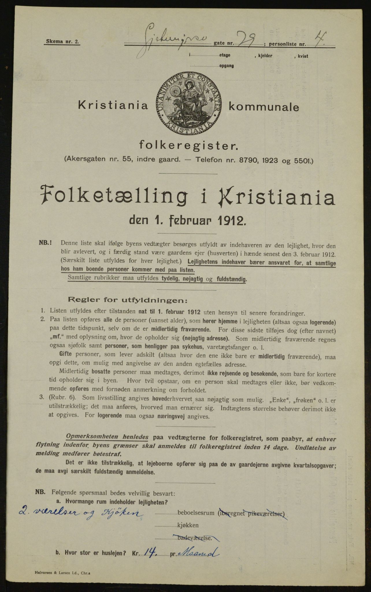 OBA, Kommunal folketelling 1.2.1912 for Kristiania, 1912, s. 28895